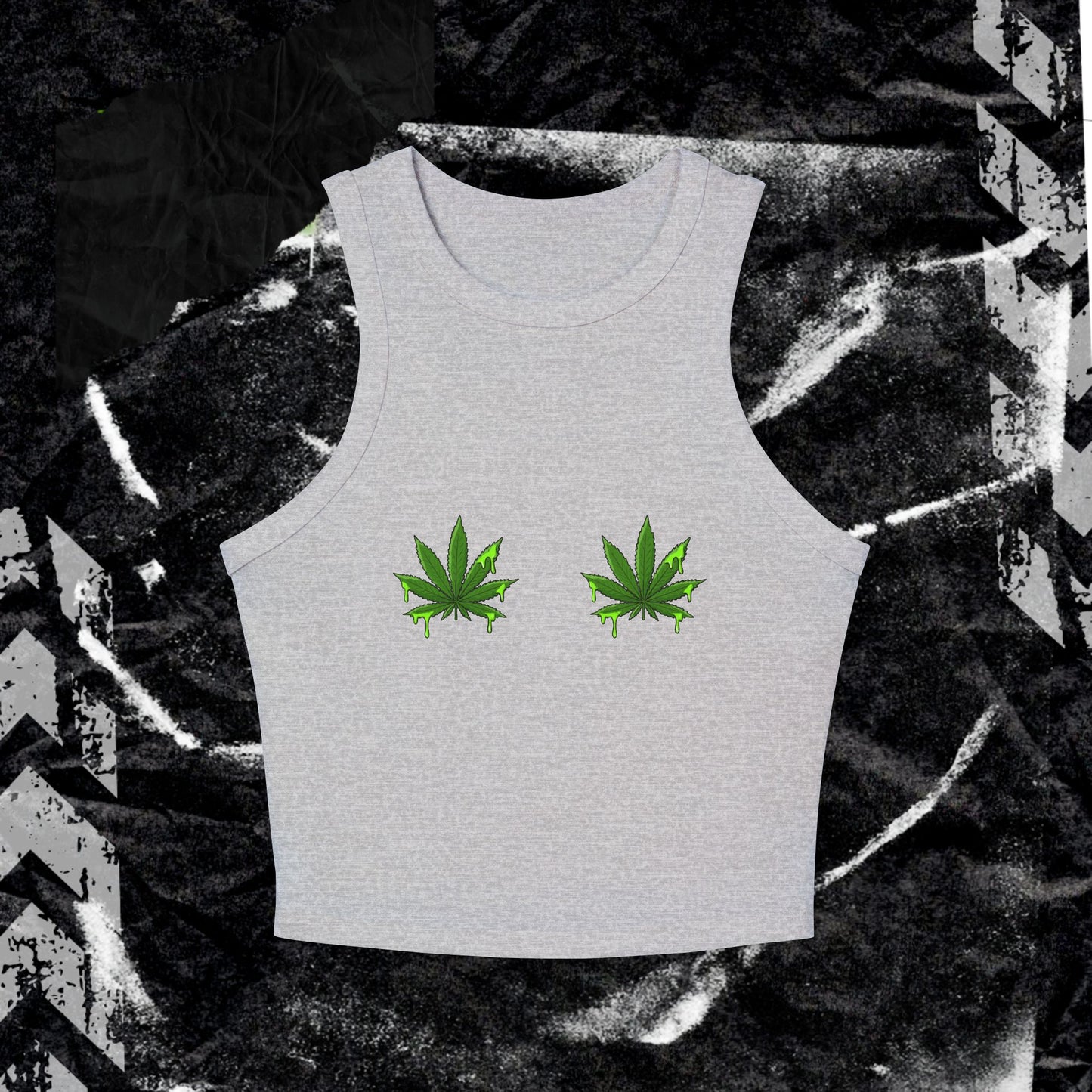Slime Leaf - Women's Micro Rib Racer Tank Top