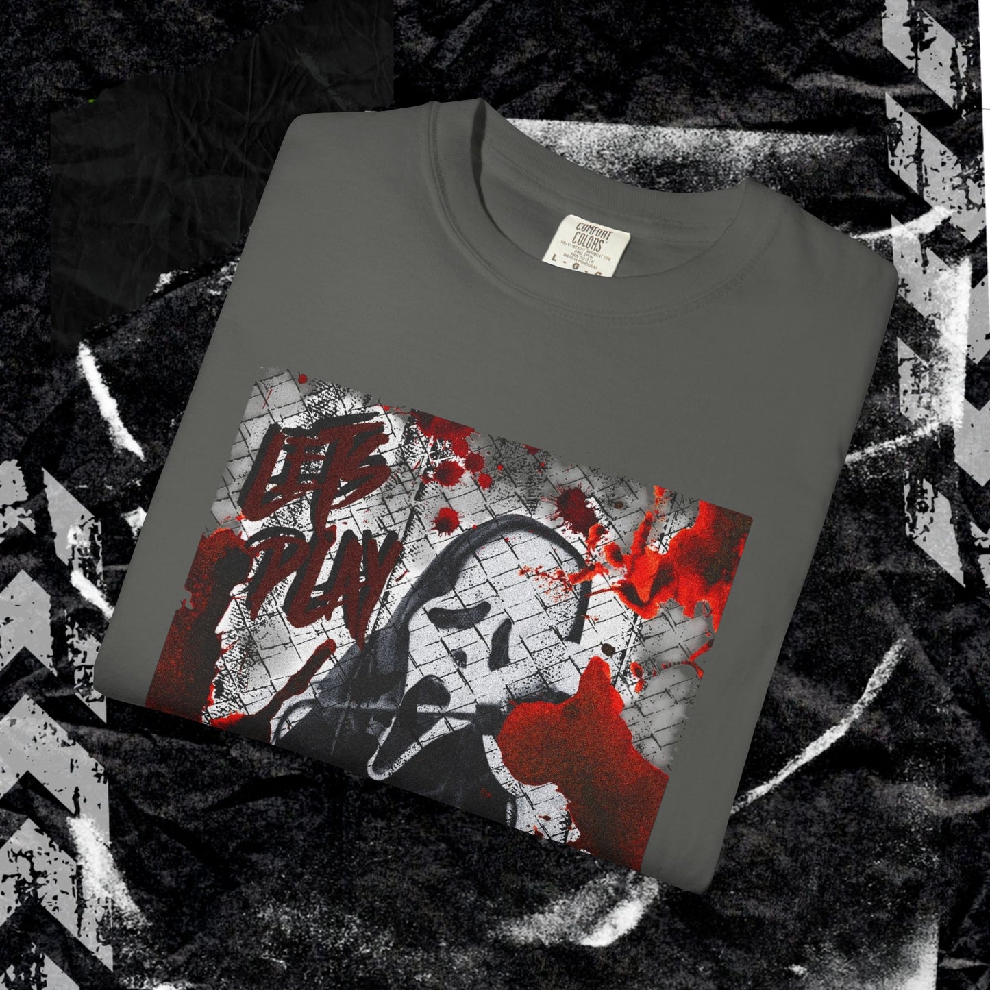 LETS PLAY A GAME (FRONT PRINT) - Unisex Garment-Dyed T-shirt