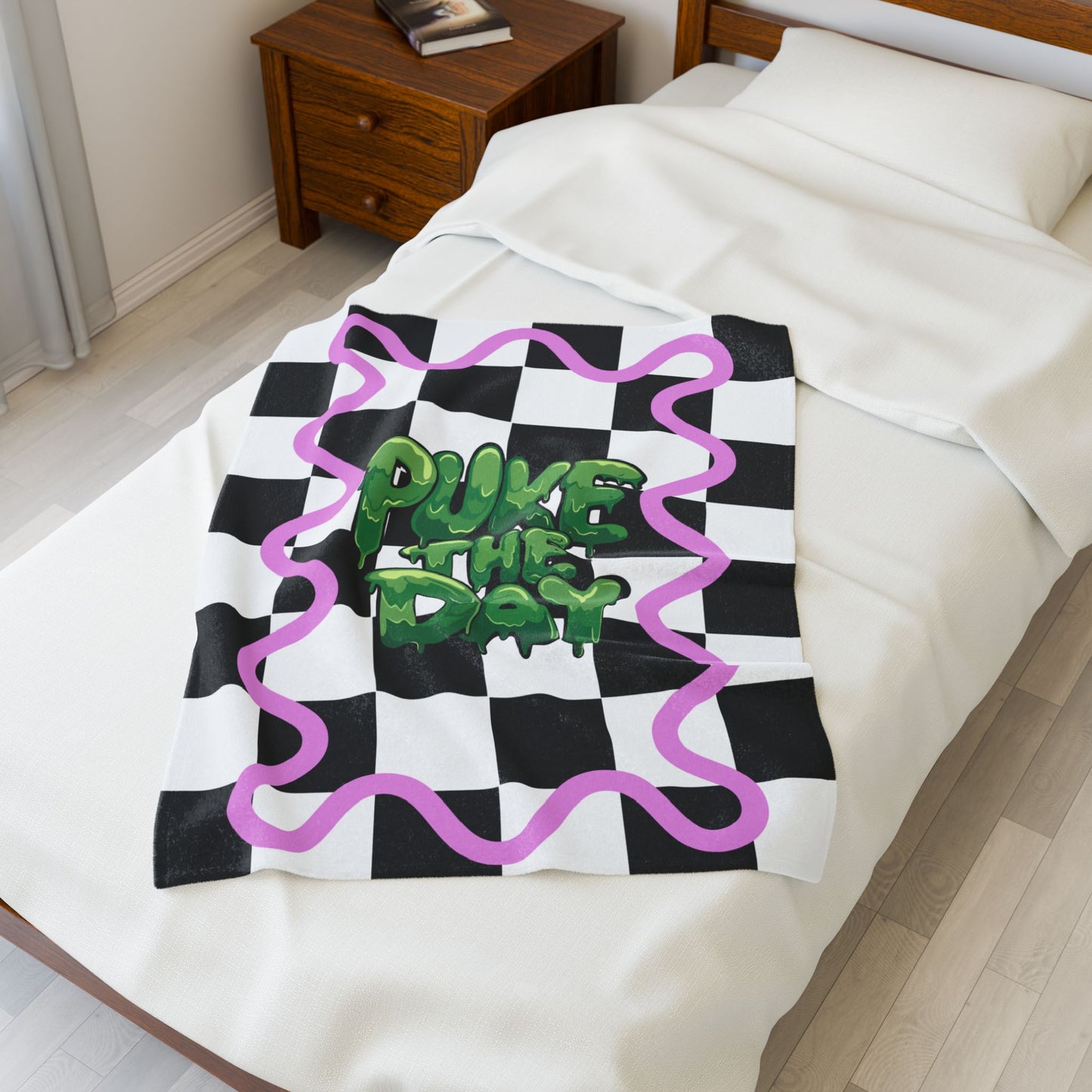 PTD Checkered Blankie - Velveteen Plush Blanket