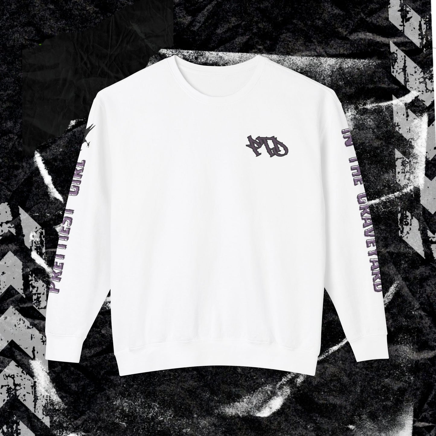 Prettiest Girl In The Graveyard - Unisex Lightweight Crewneck Sweatshirt