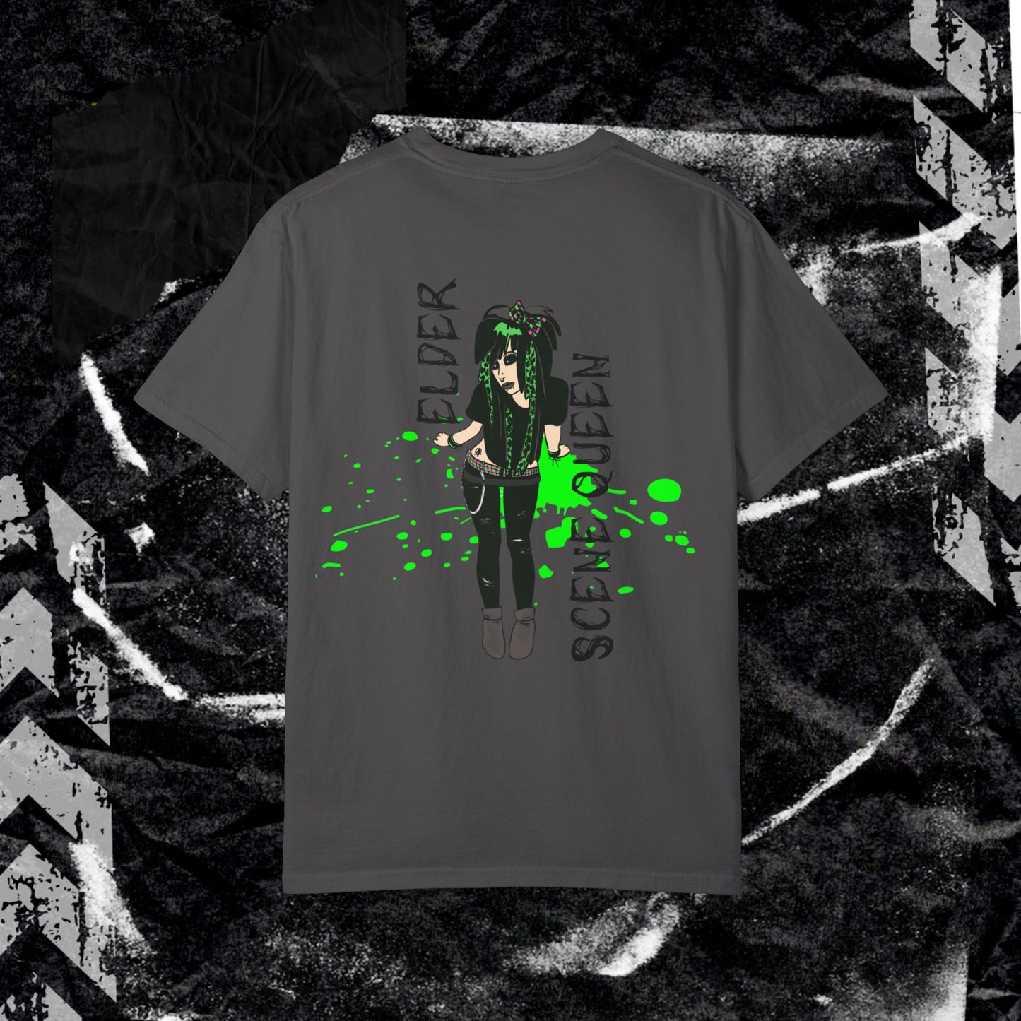 Elder Scene Queen - Unisex Garment-Dyed T-shirt.