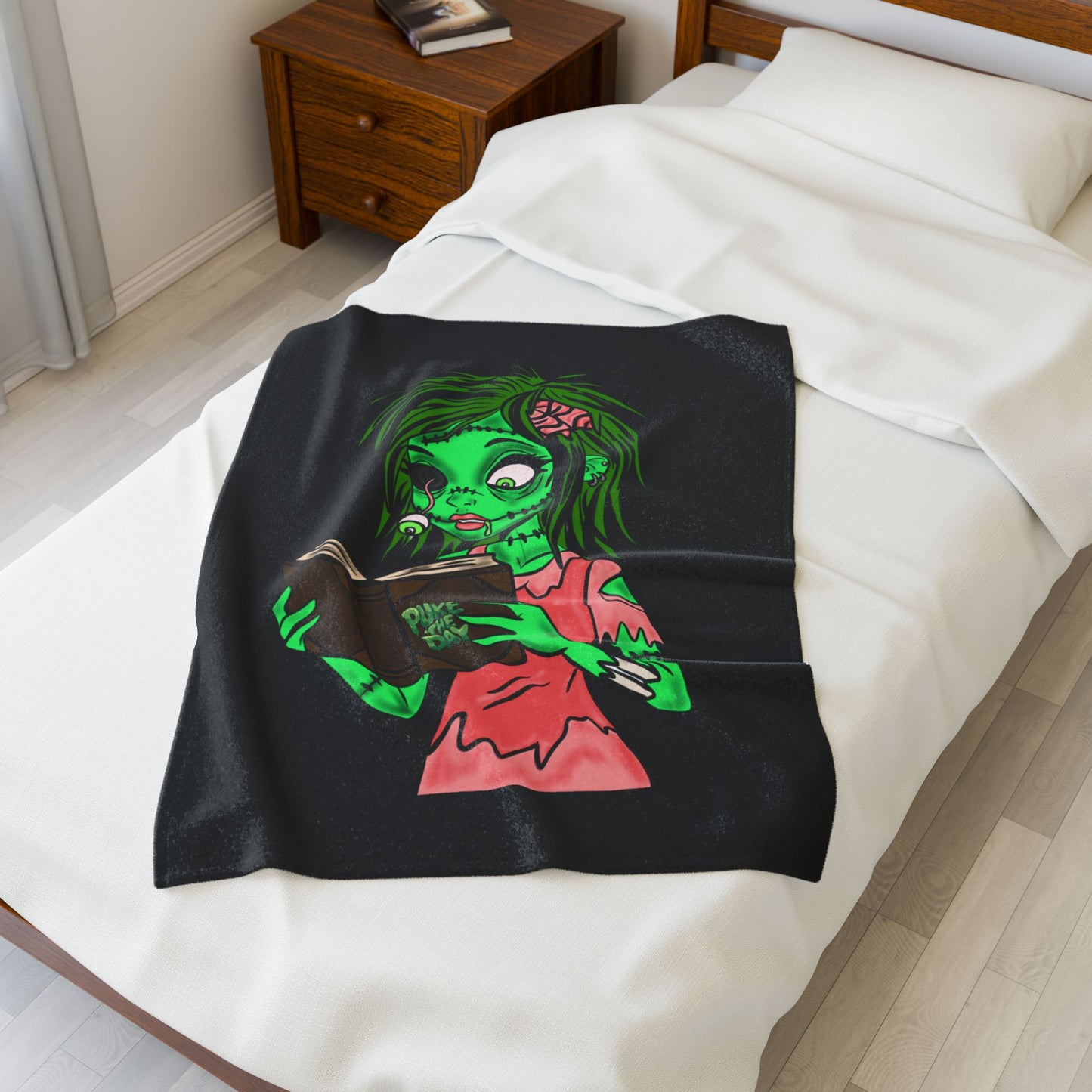 Living Dead Girl - Velveteen Plush Blanket