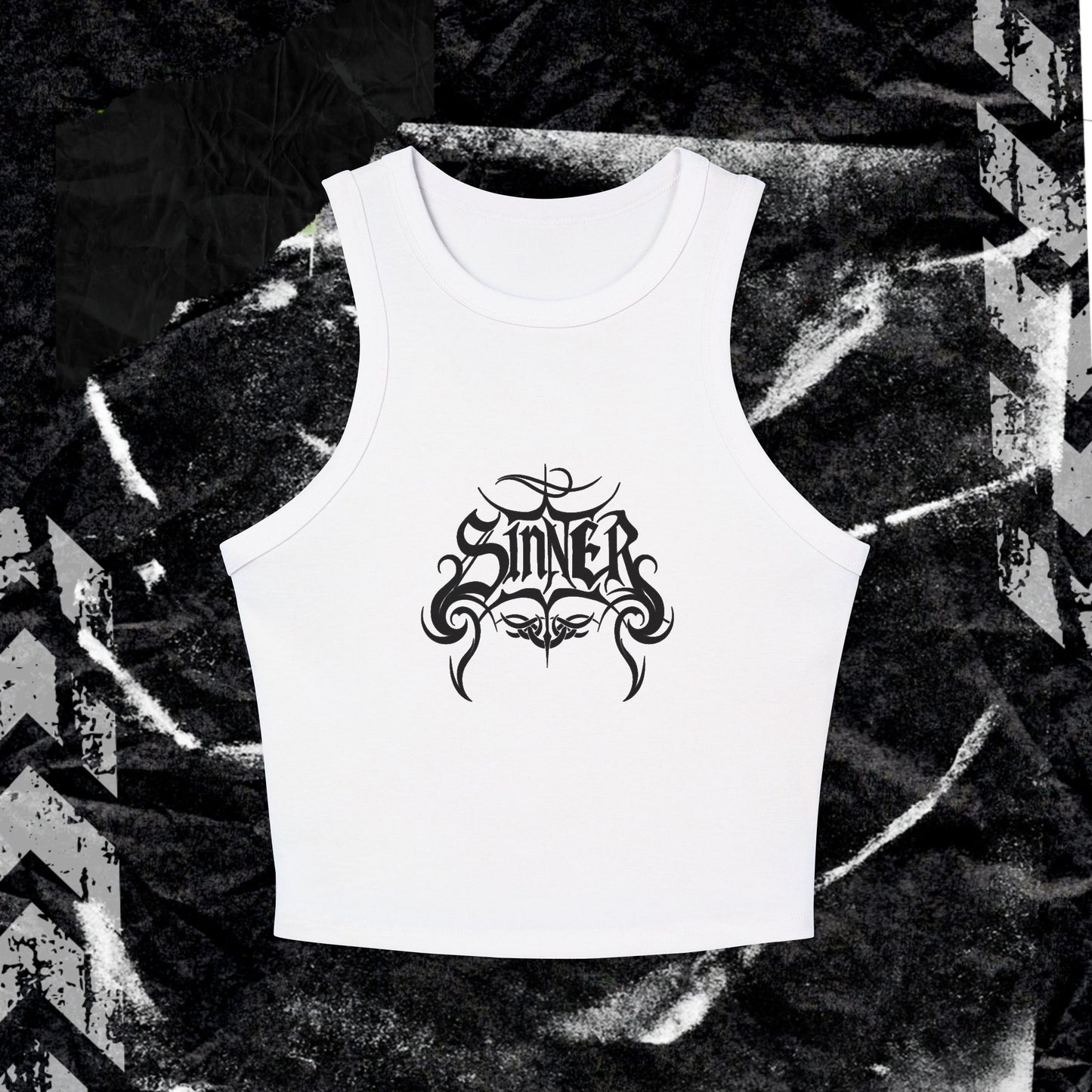 SINNER - Women's Micro Rib Racer Tank Top