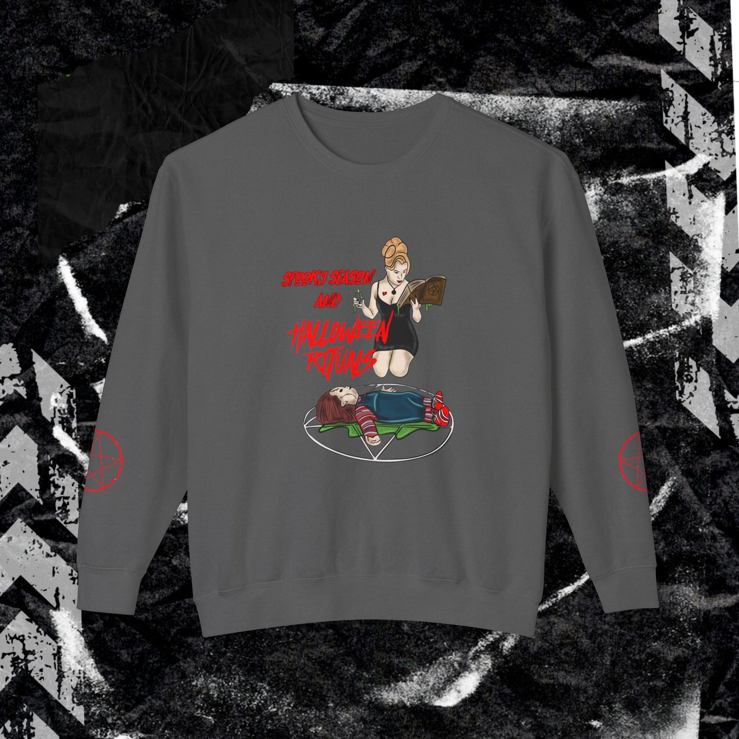 Copy of JUST A GIRL WHO LOVES HORROR MOVIES - Unisex Lightweight Crewneck Sweatshirt