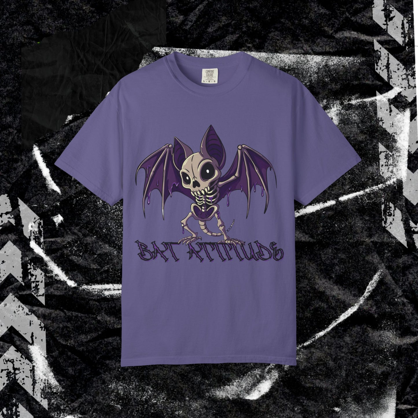 Bat Attitude - Unisex Garment-Dyed T-shirt.
