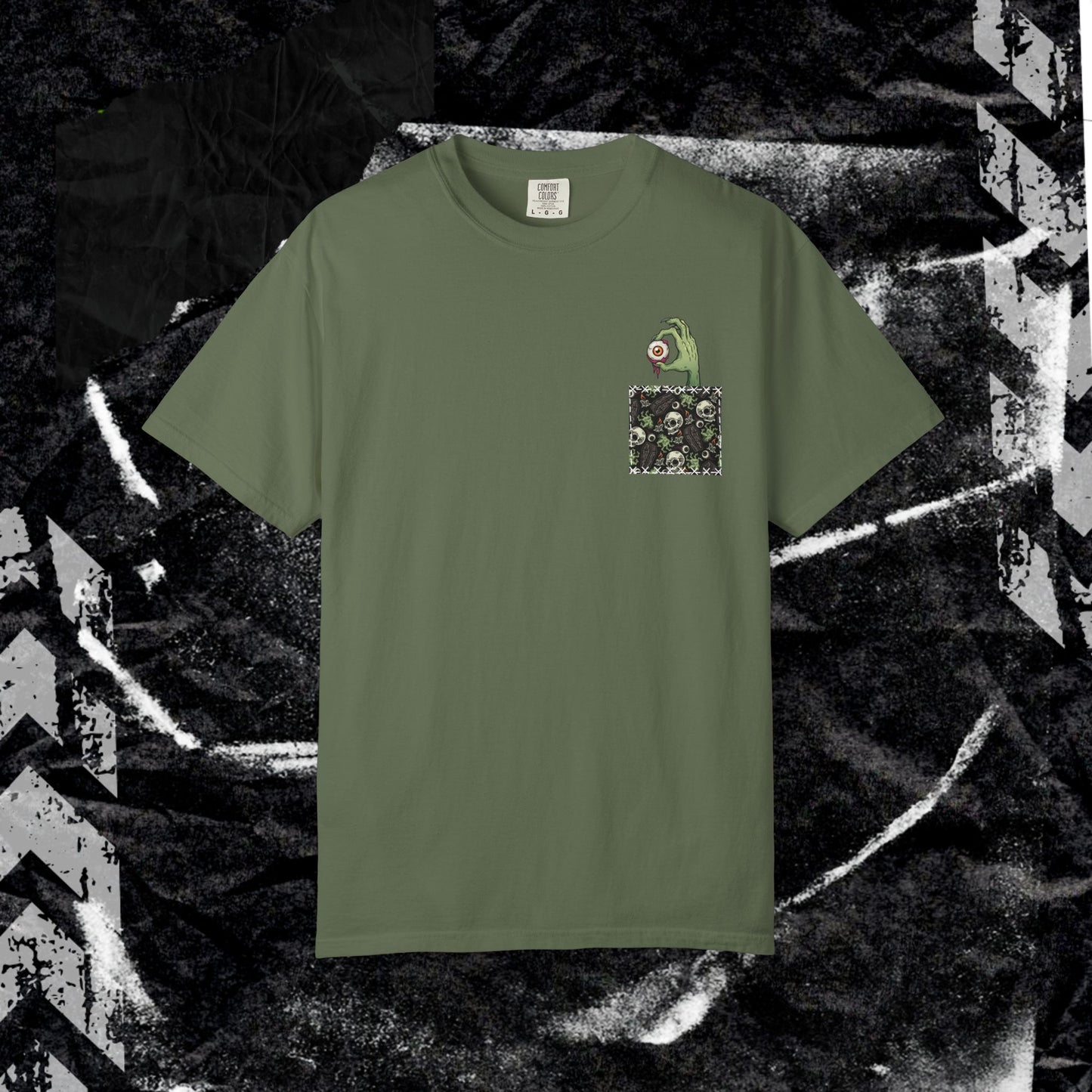 POCKET EYEBALL - Unisex Garment-Dyed T-shirt.