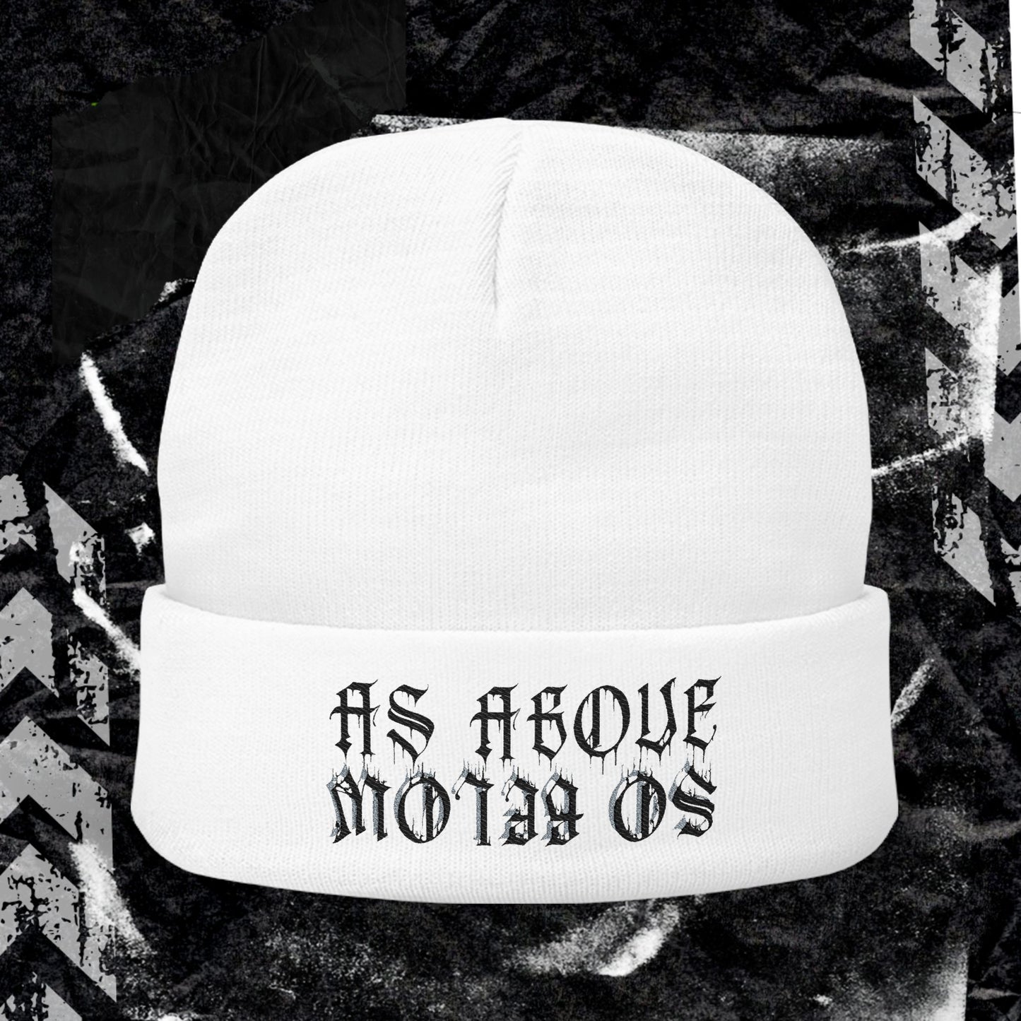 AS ABOVE SO BELOW - Knit Beanie (Embroidery)
