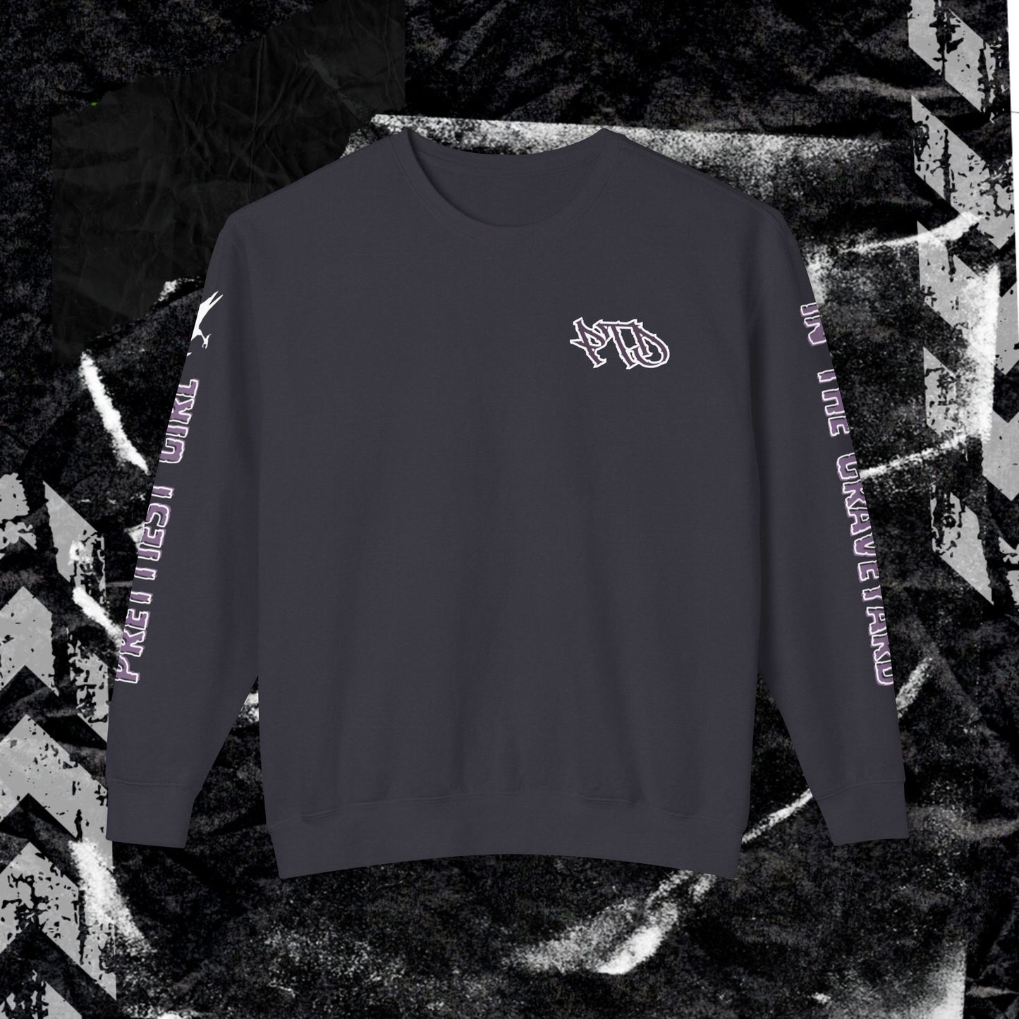 Prettiest Girl In The Graveyard - Unisex Lightweight Crewneck Sweatshirt