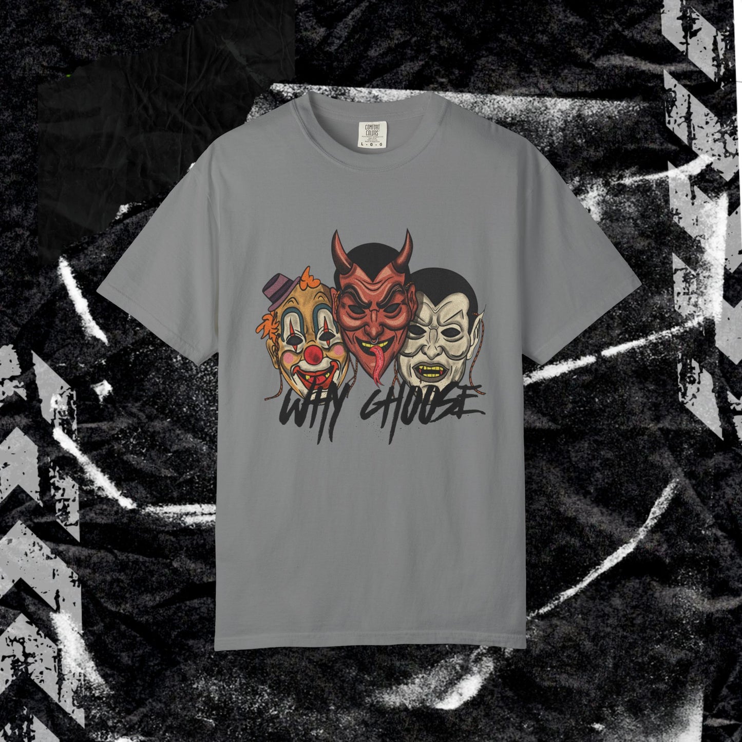WHY CHOOSE MASK - Unisex Garment-Dyed T-shirt.