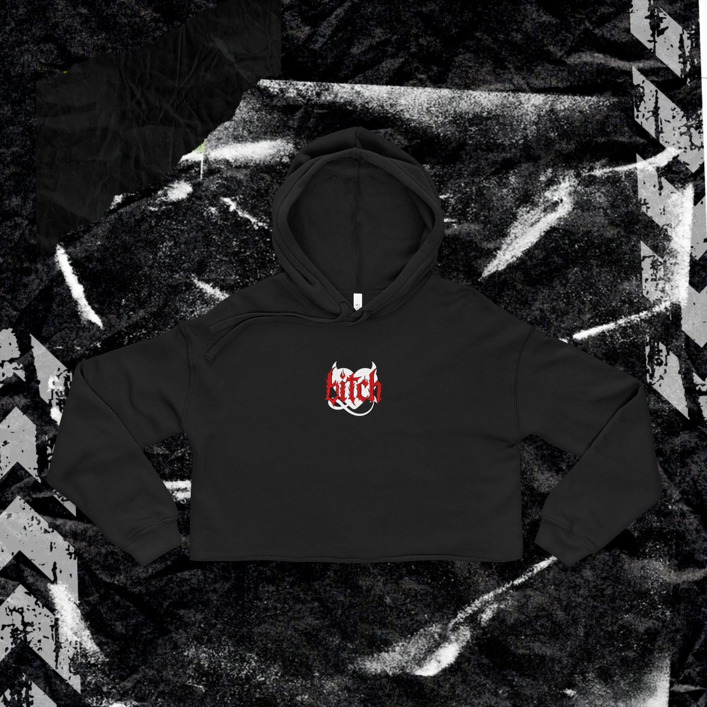 DEVIL BITCH - Bella+Canvas Cropped Hoodie