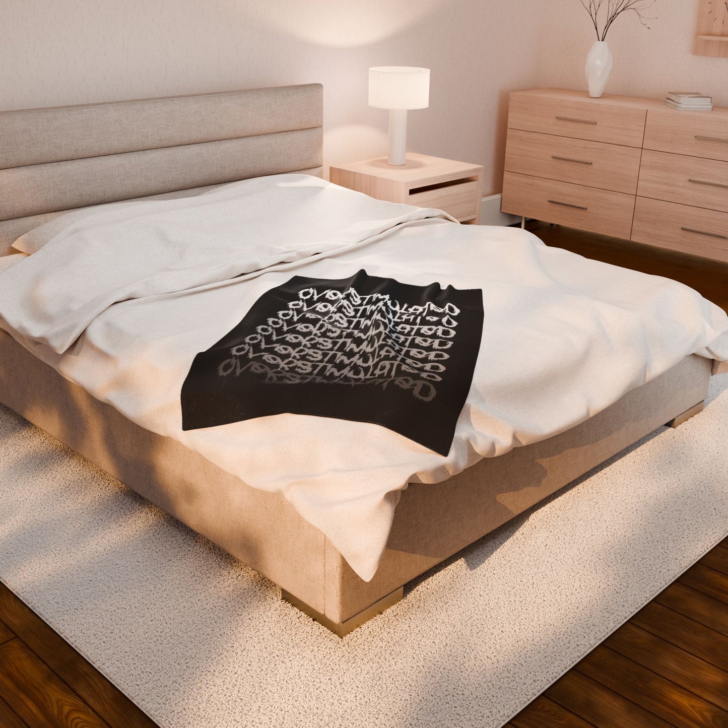 OVERSTIMULATED- Velveteen Plush Blanket