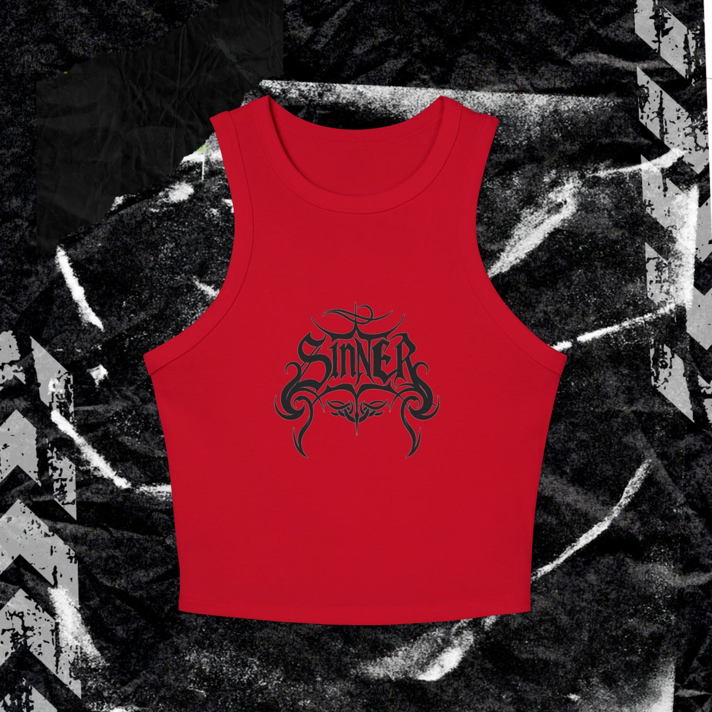 SINNER - Women's Micro Rib Racer Tank Top