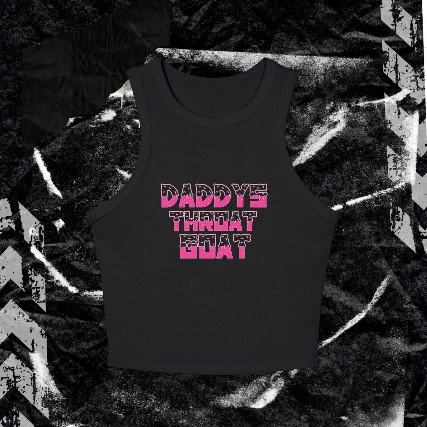 DADDYS THROAT GOAT - Women's Micro Rib Racer Tank Top