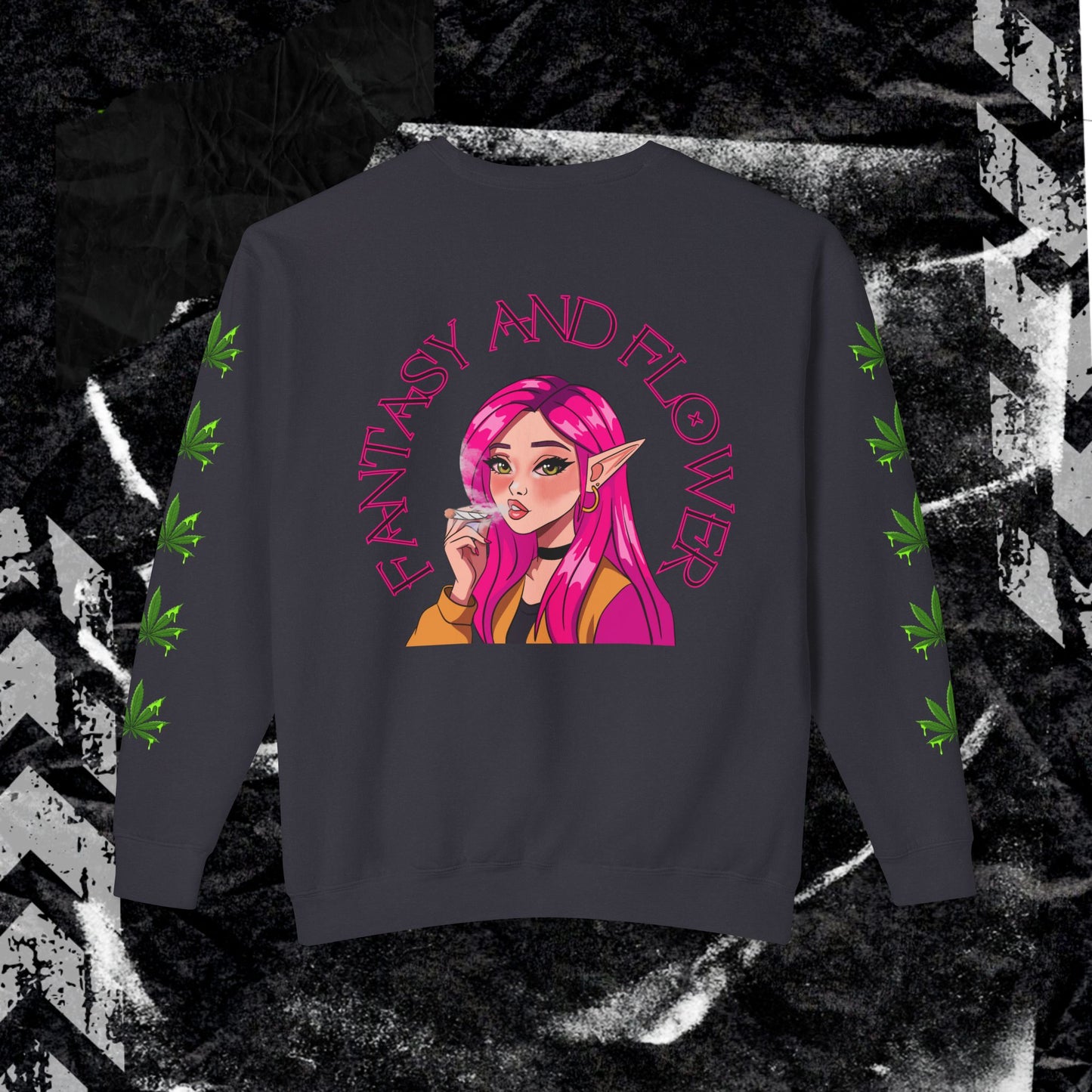 Fantasy & Flower - Unisex Lightweight Crewneck Sweatshirt