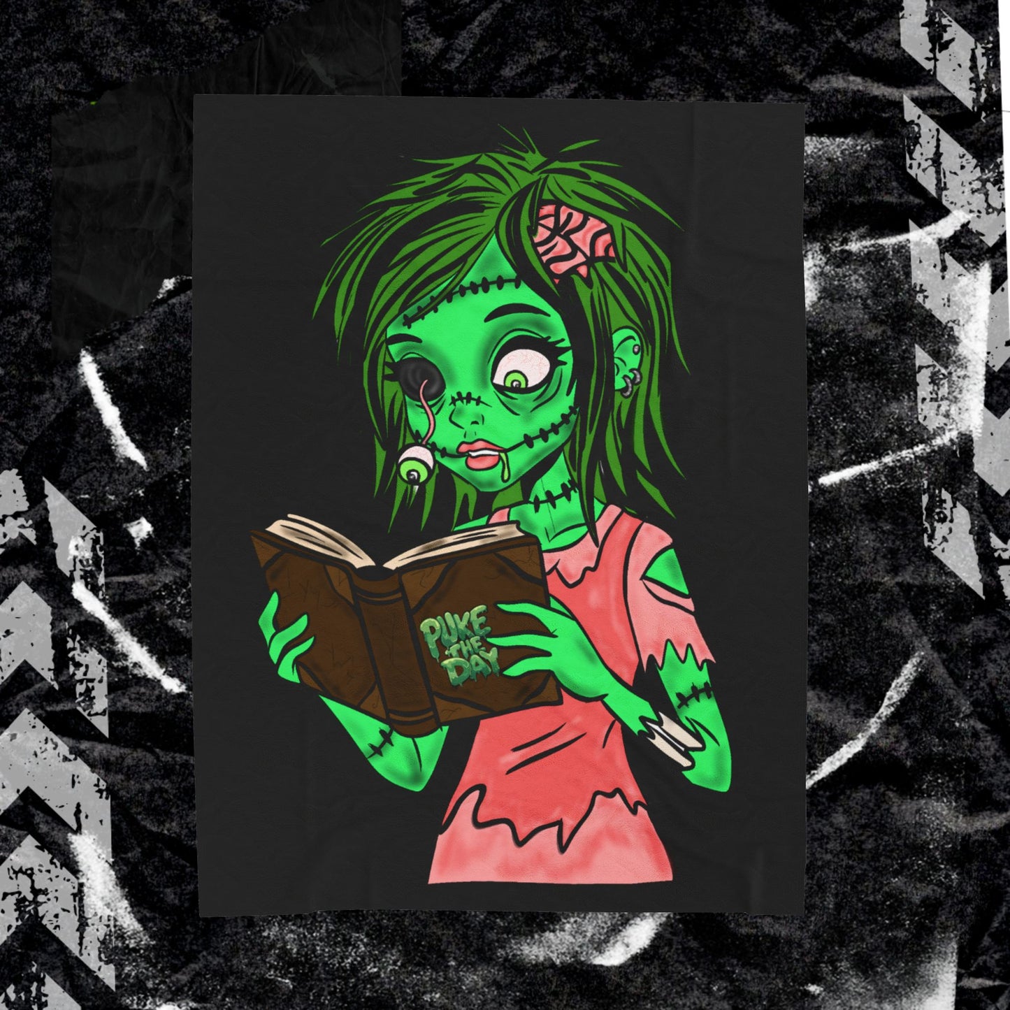 Living Dead Girl - Velveteen Plush Blanket
