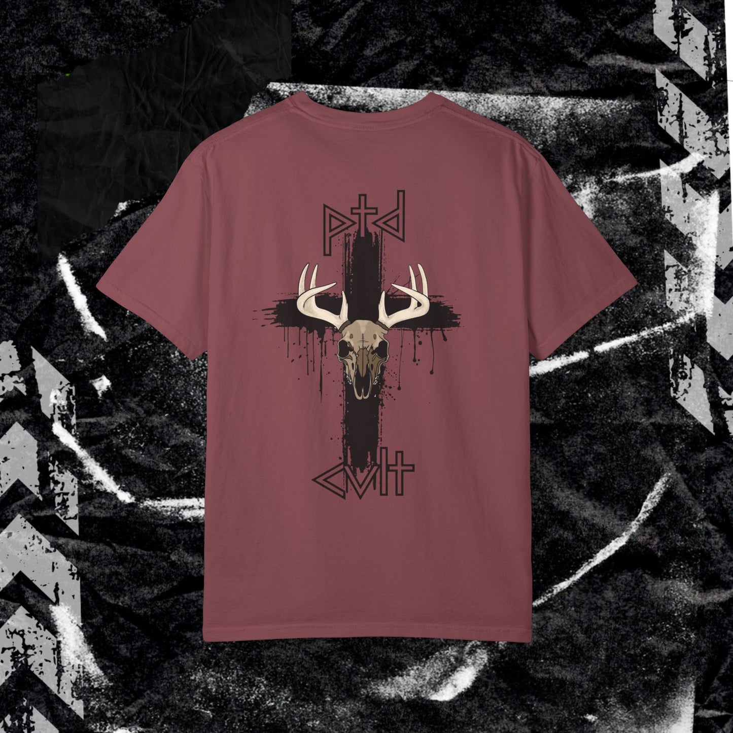 PTD Cult Skull - Unisex Garment-Dyed T-shirt.