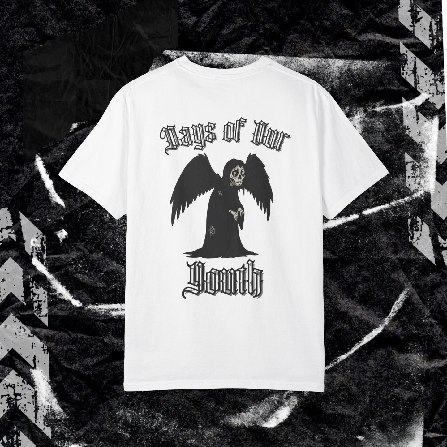 DAYS OF OUR YOUTH (BACK PRINT) - Unisex Garment-Dyed T-shirt.