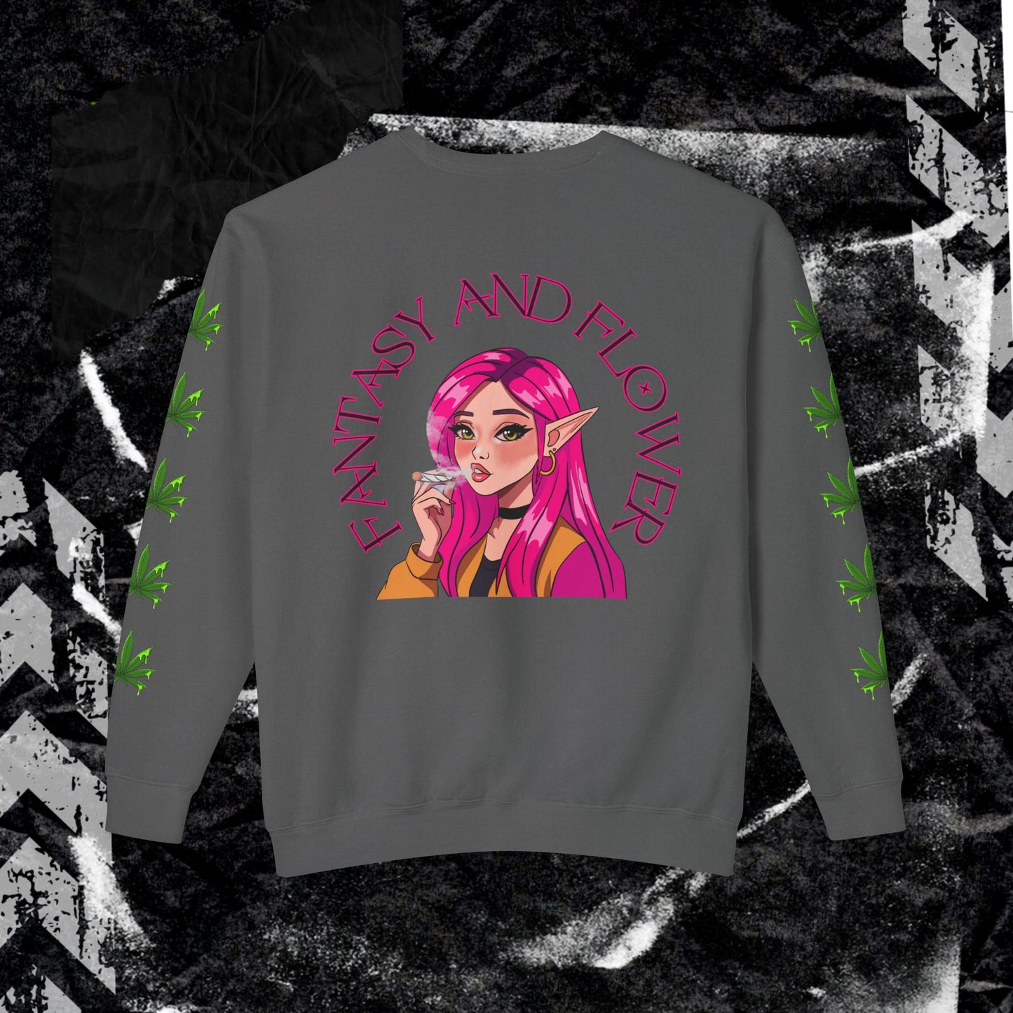 Fantasy & Flower - Unisex Lightweight Crewneck Sweatshirt
