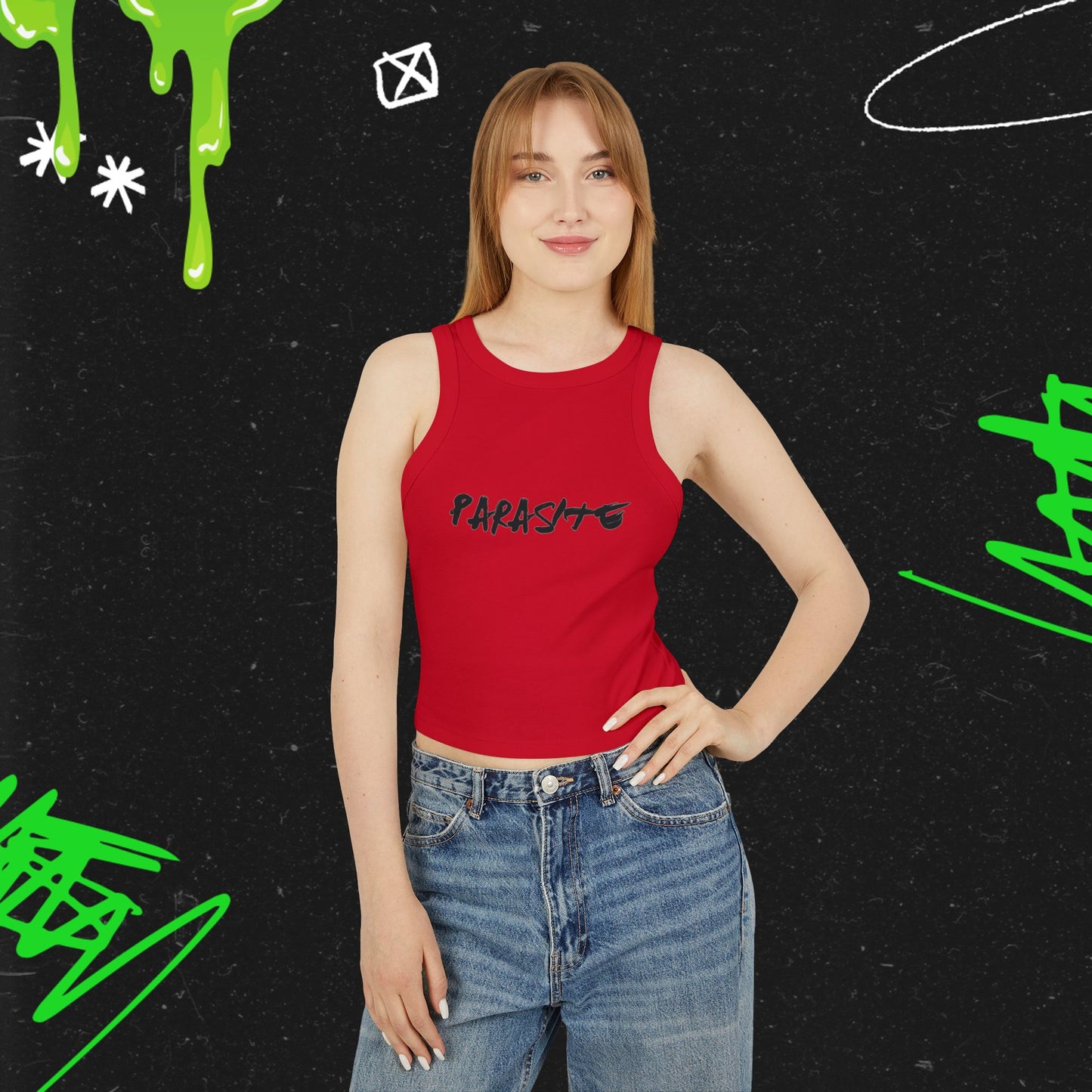 PARASITE - Women's Micro Rib Racer Tank Top