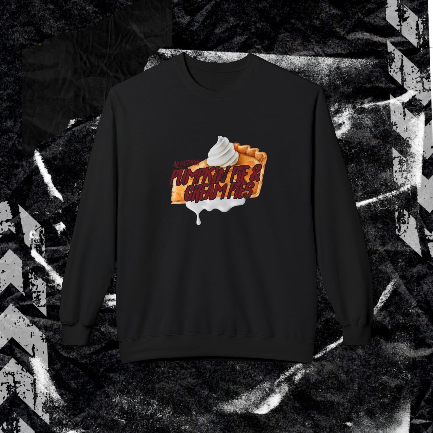 ALL OCTOBER PUMPKIN PIES & CREAM PIES - Unisex Midweight Softstyle Fleece Crewneck Sweatshirt
