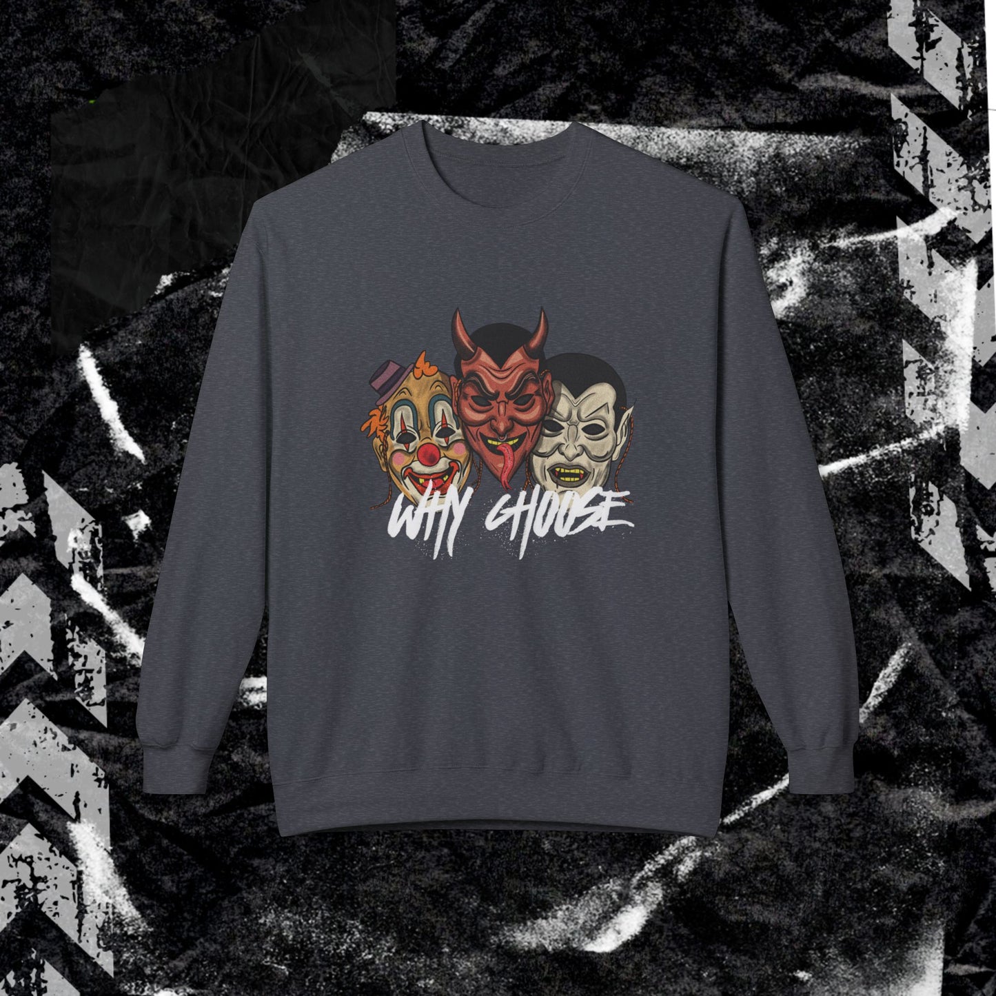 WHY CHOOSE MASK - Unisex Midweight Softstyle Fleece Crewneck Sweatshirt