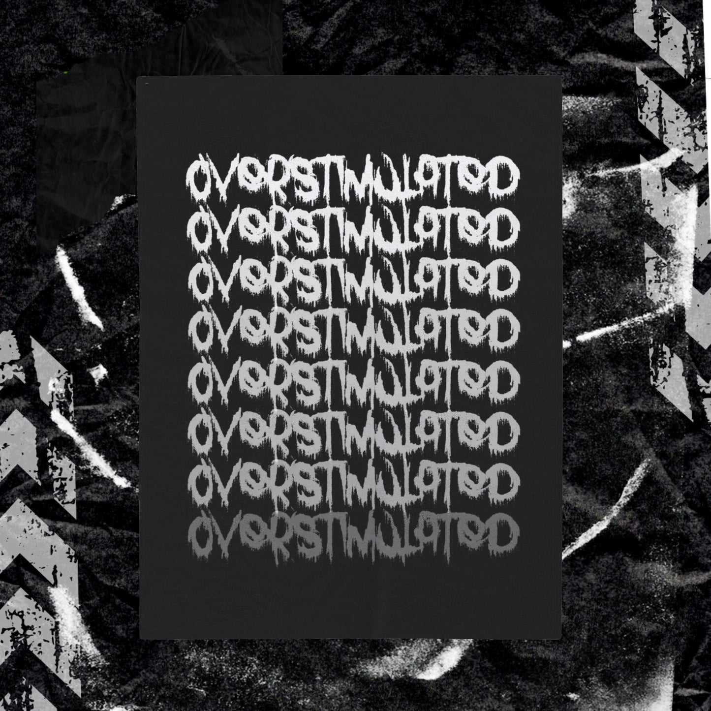 OVERSTIMULATED- Velveteen Plush Blanket