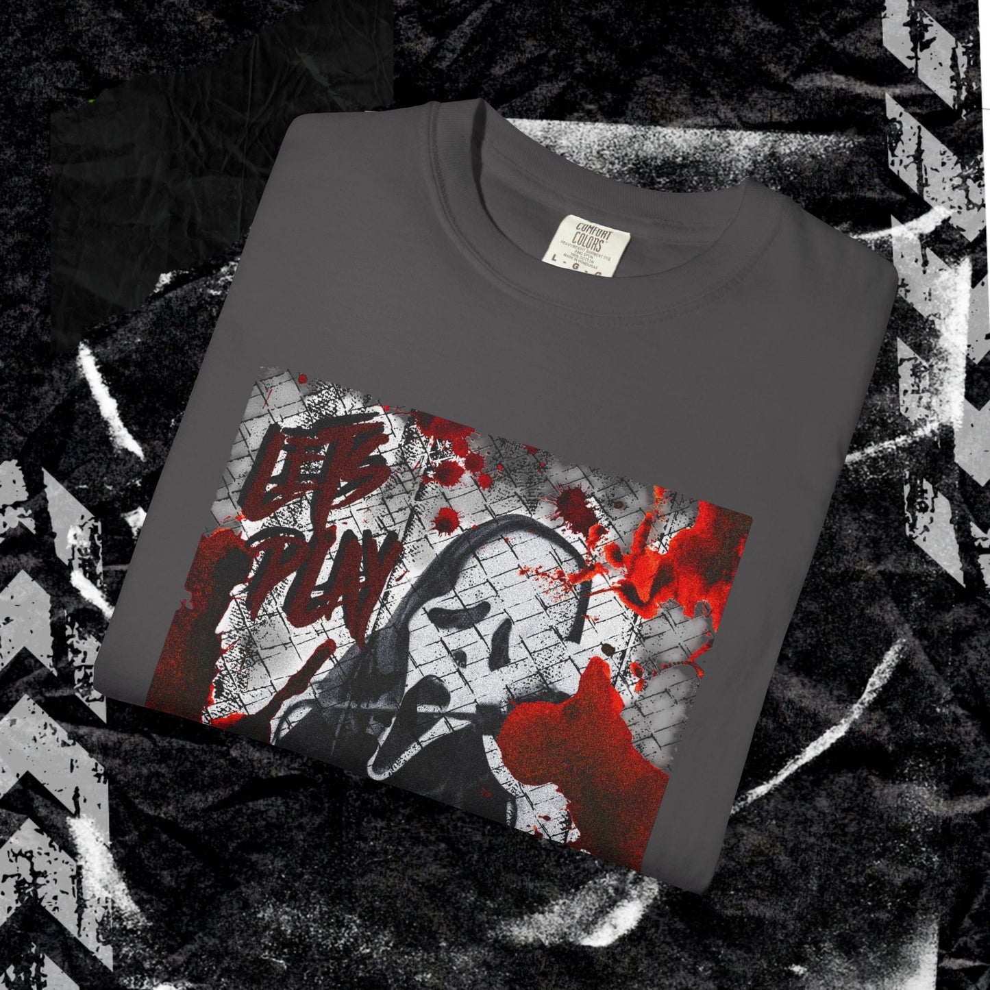 LETS PLAY A GAME (FRONT PRINT) - Unisex Garment-Dyed T-shirt