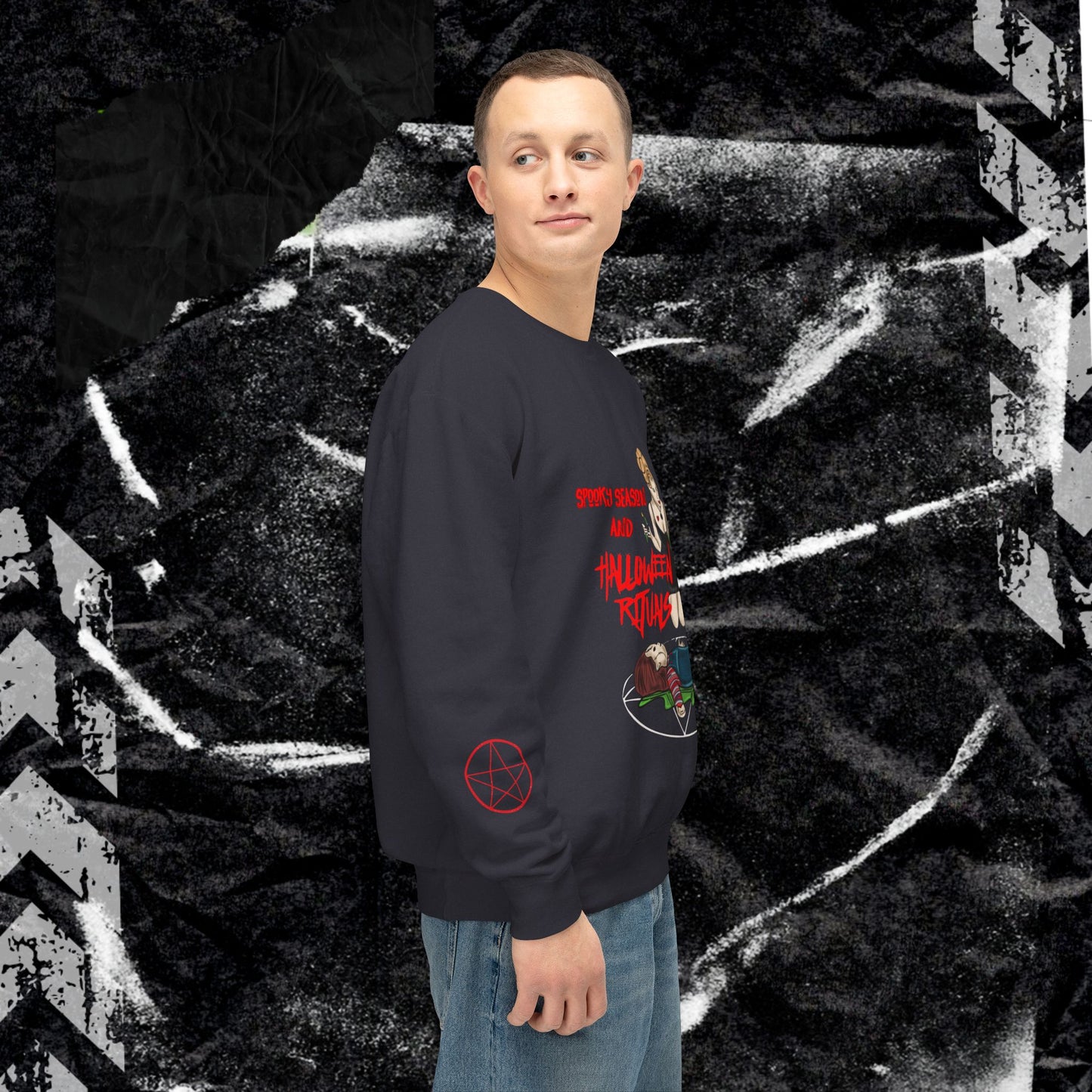 Copy of JUST A GIRL WHO LOVES HORROR MOVIES - Unisex Lightweight Crewneck Sweatshirt