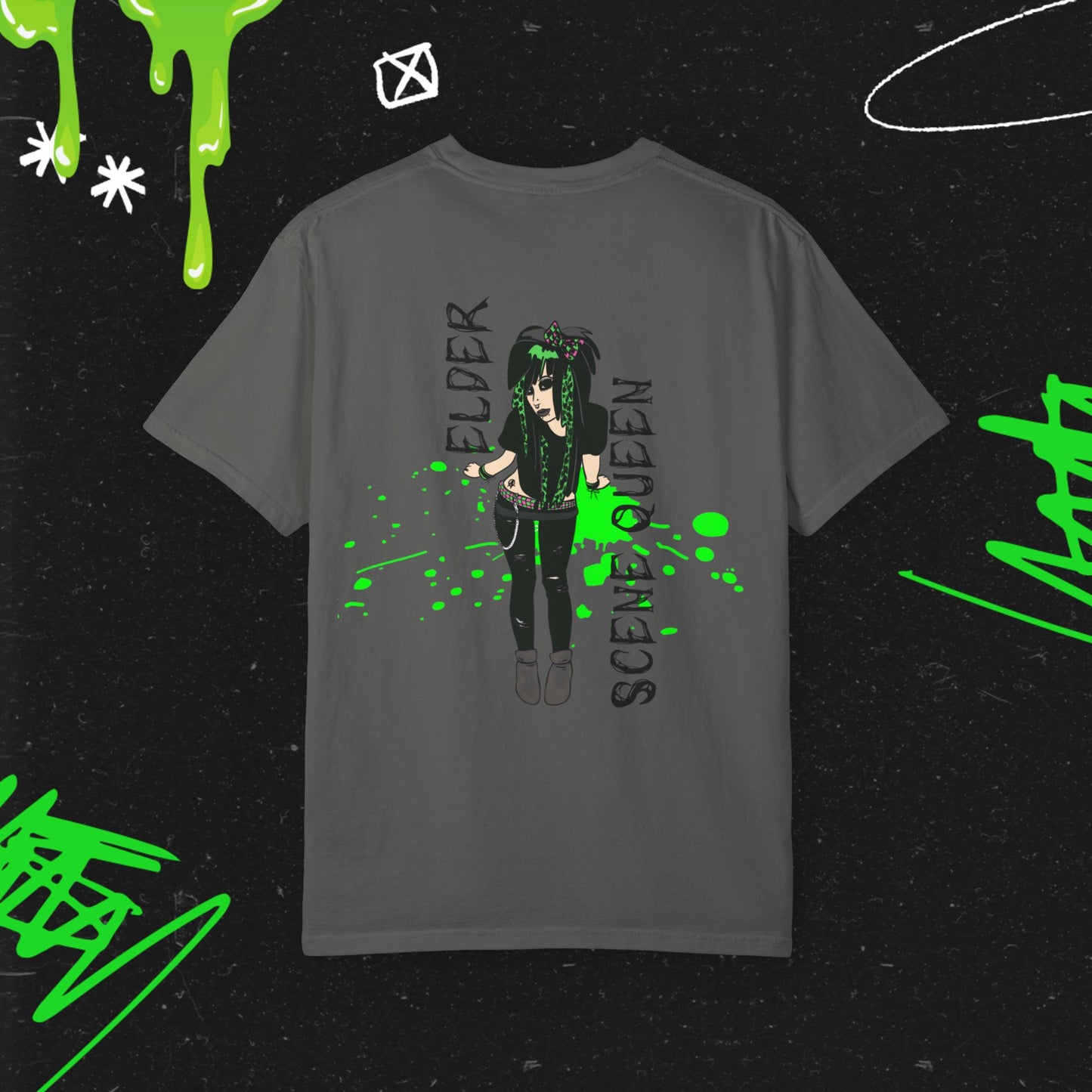Elder Scene Queen - Unisex Garment-Dyed T-shirt.