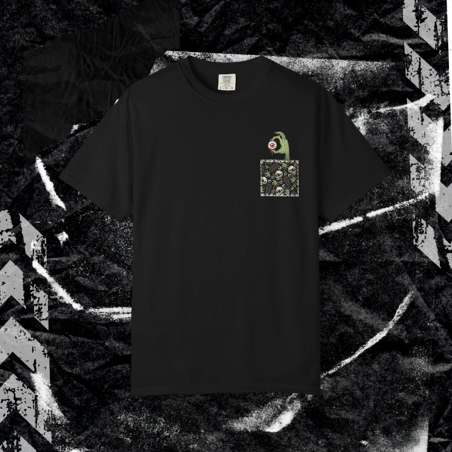 POCKET EYEBALL - Unisex Garment-Dyed T-shirt.