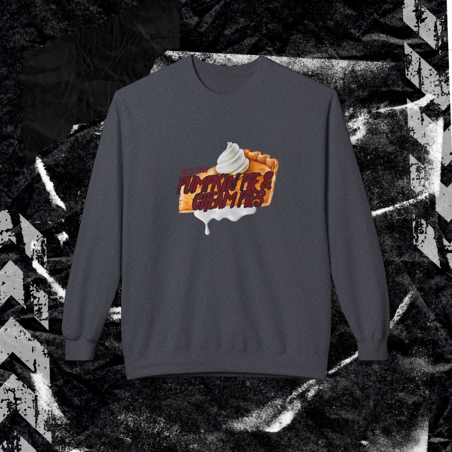 ALL OCTOBER PUMPKIN PIES & CREAM PIES - Unisex Midweight Softstyle Fleece Crewneck Sweatshirt