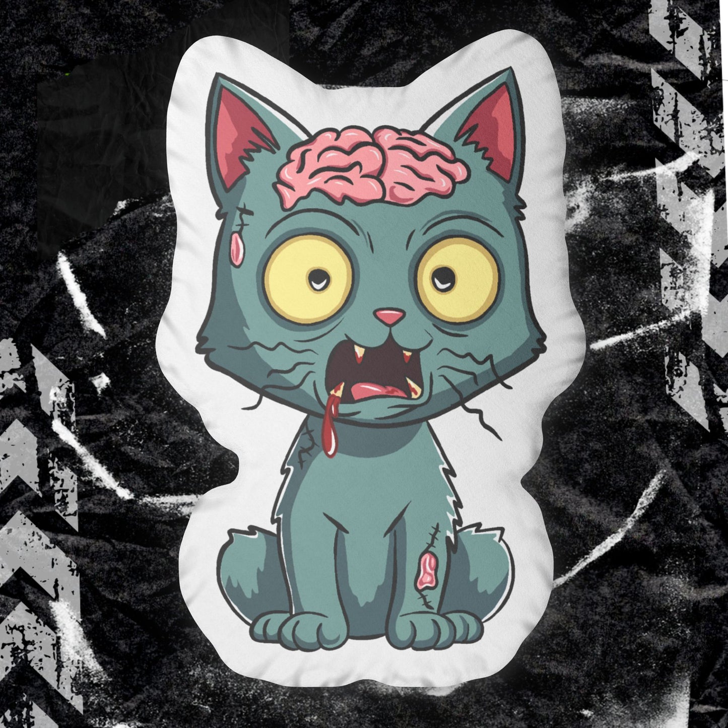 Zombie Kitty - Custom Shaped Pillows