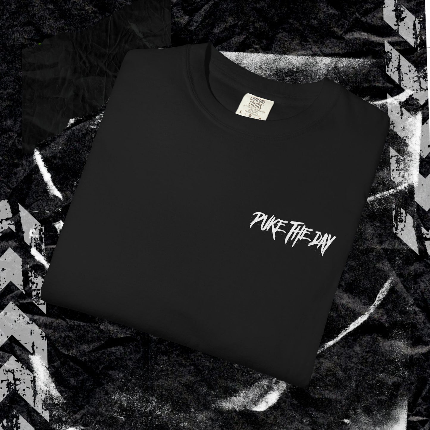 THE DEVIL MADE ME DO IT (BACK PRINT) - Unisex Garment-Dyed T-shirt.