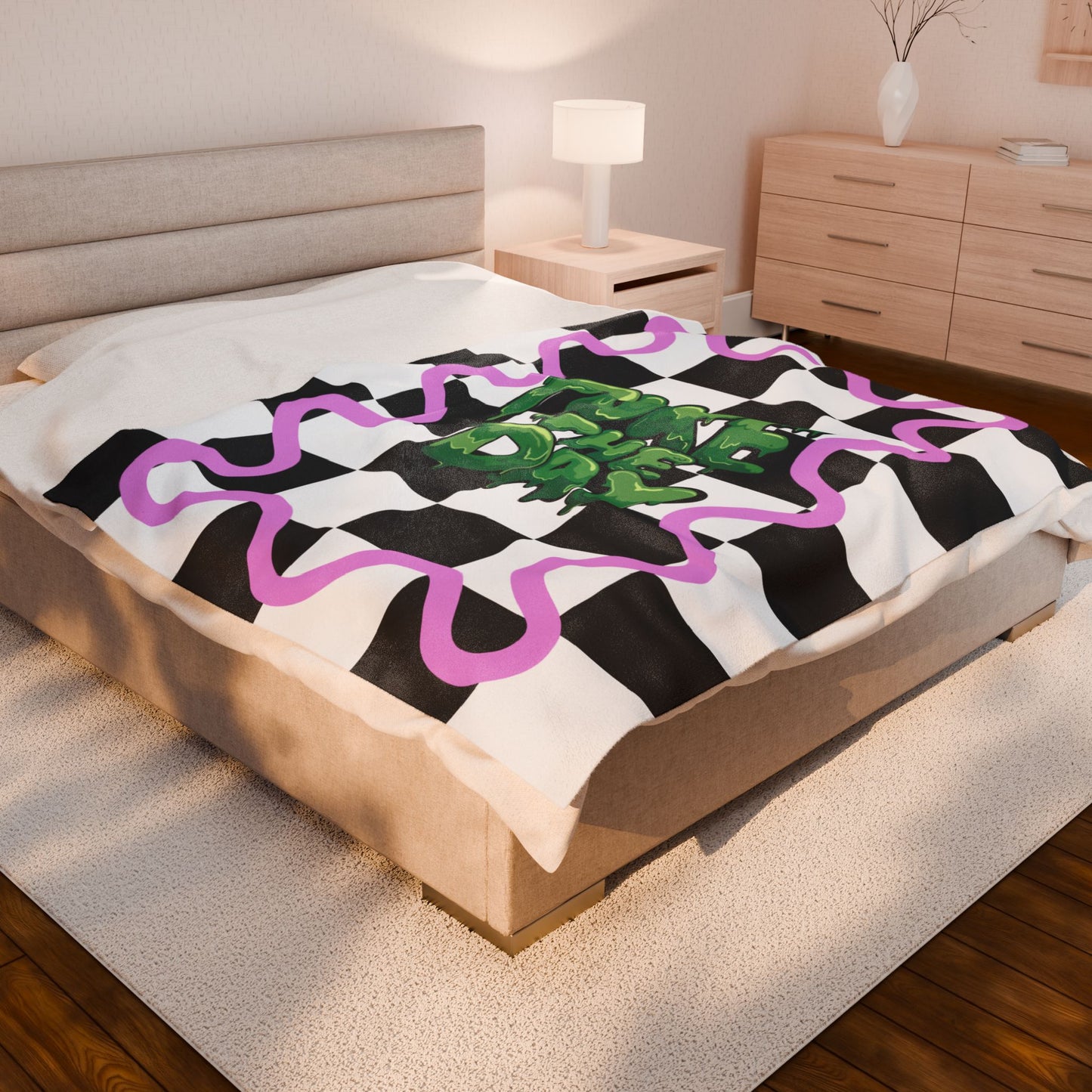 PTD Checkered Blankie - Velveteen Plush Blanket