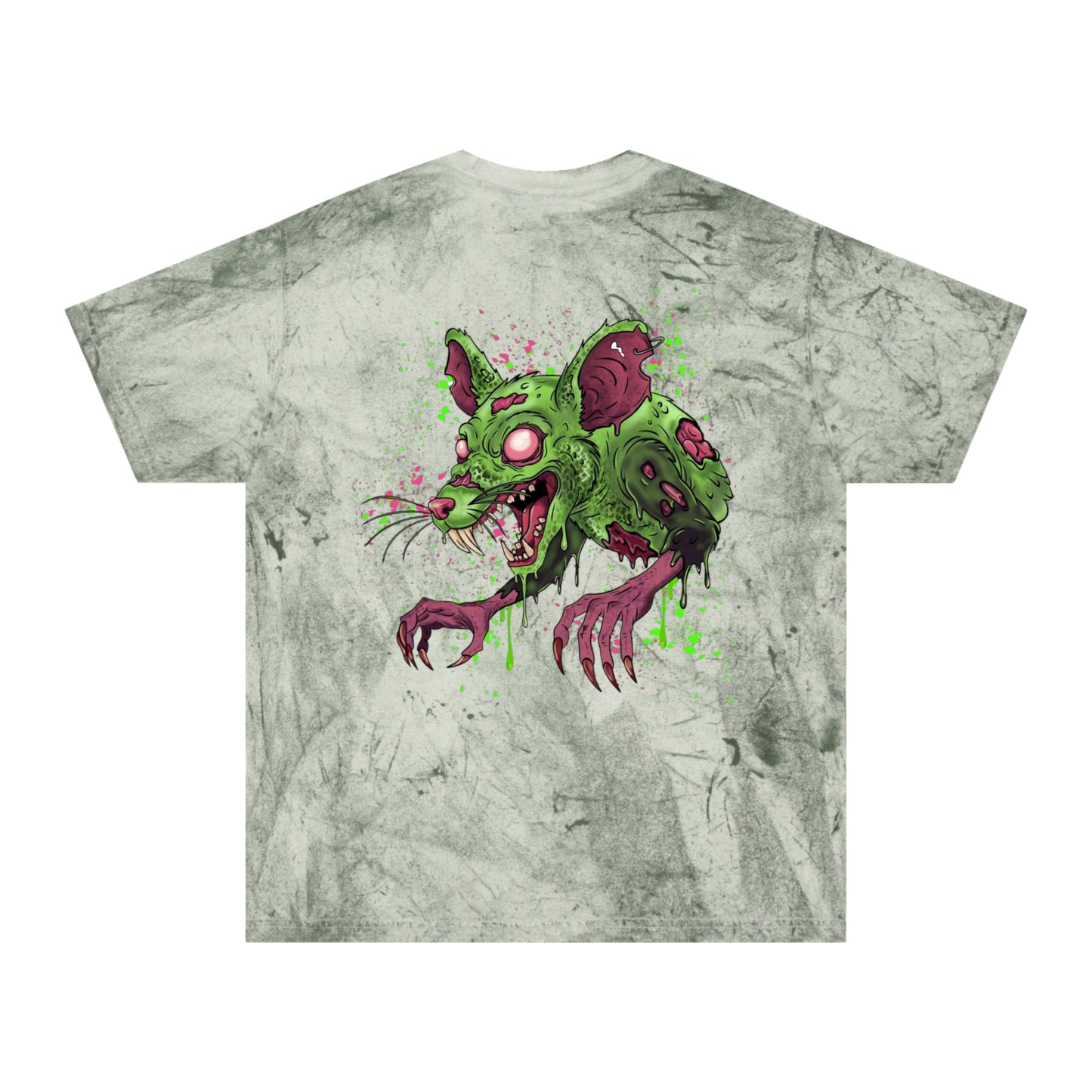 Grunge Rat - (backprint) color blast t-shirt