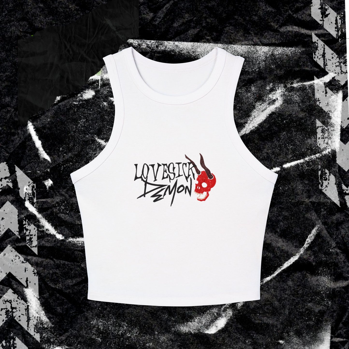 Lovesick Demon - Women's Micro Rib Racer Tank Top