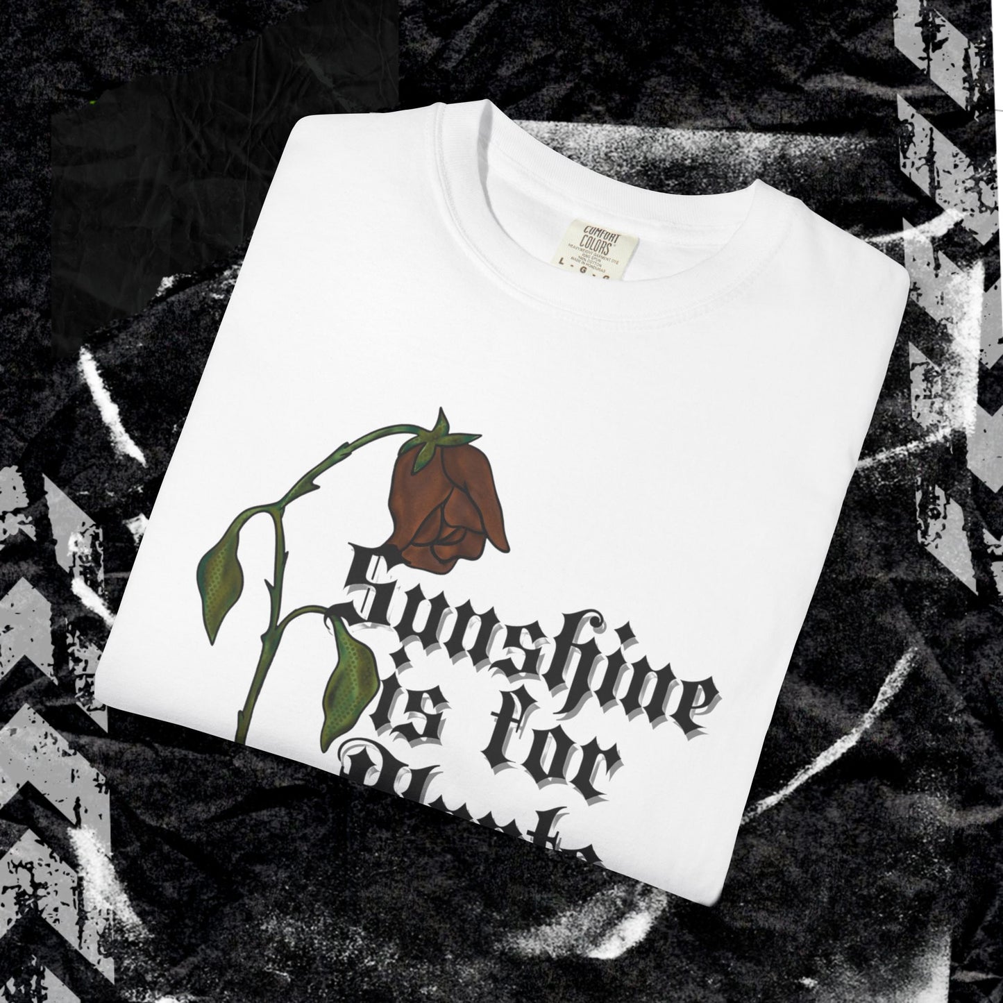 SUNSHINE IS FOR PLANTS - Unisex Garment-Dyed T-shirt.
