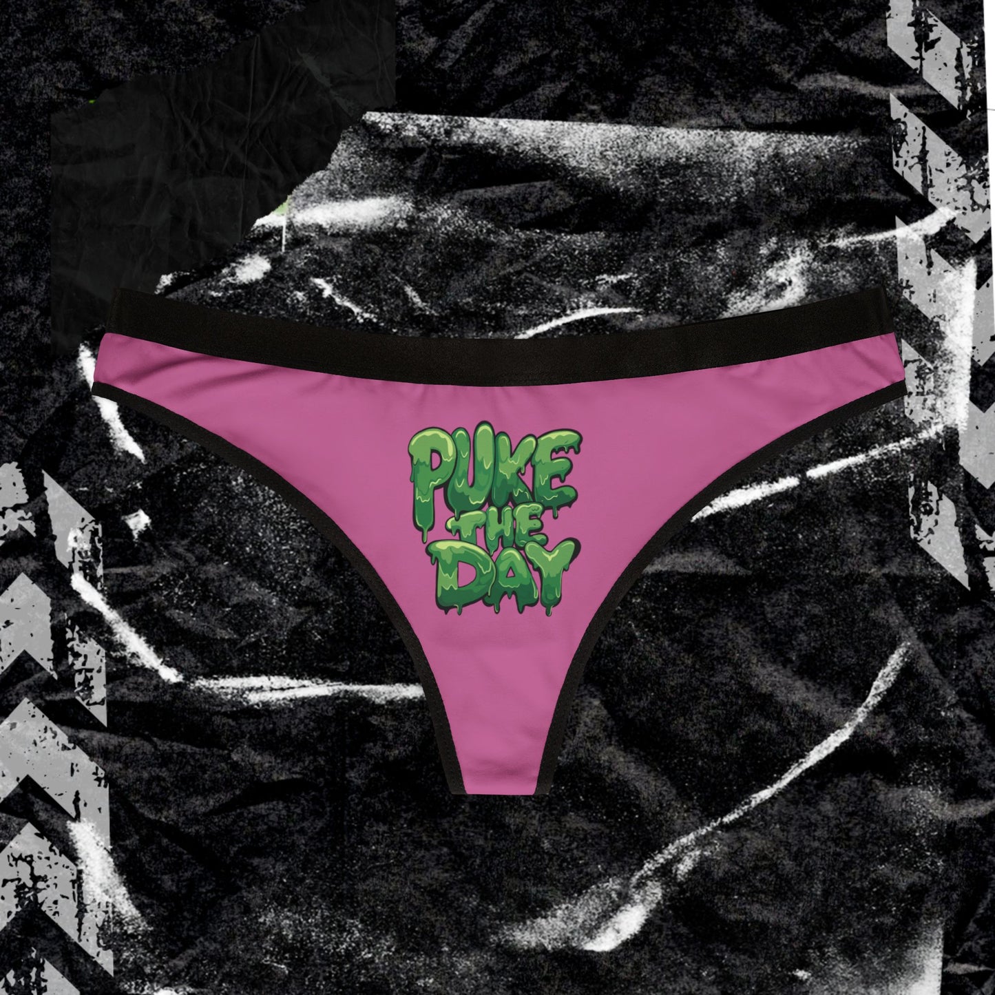 Logo Puke The Day - Women's Thongs (AOP)