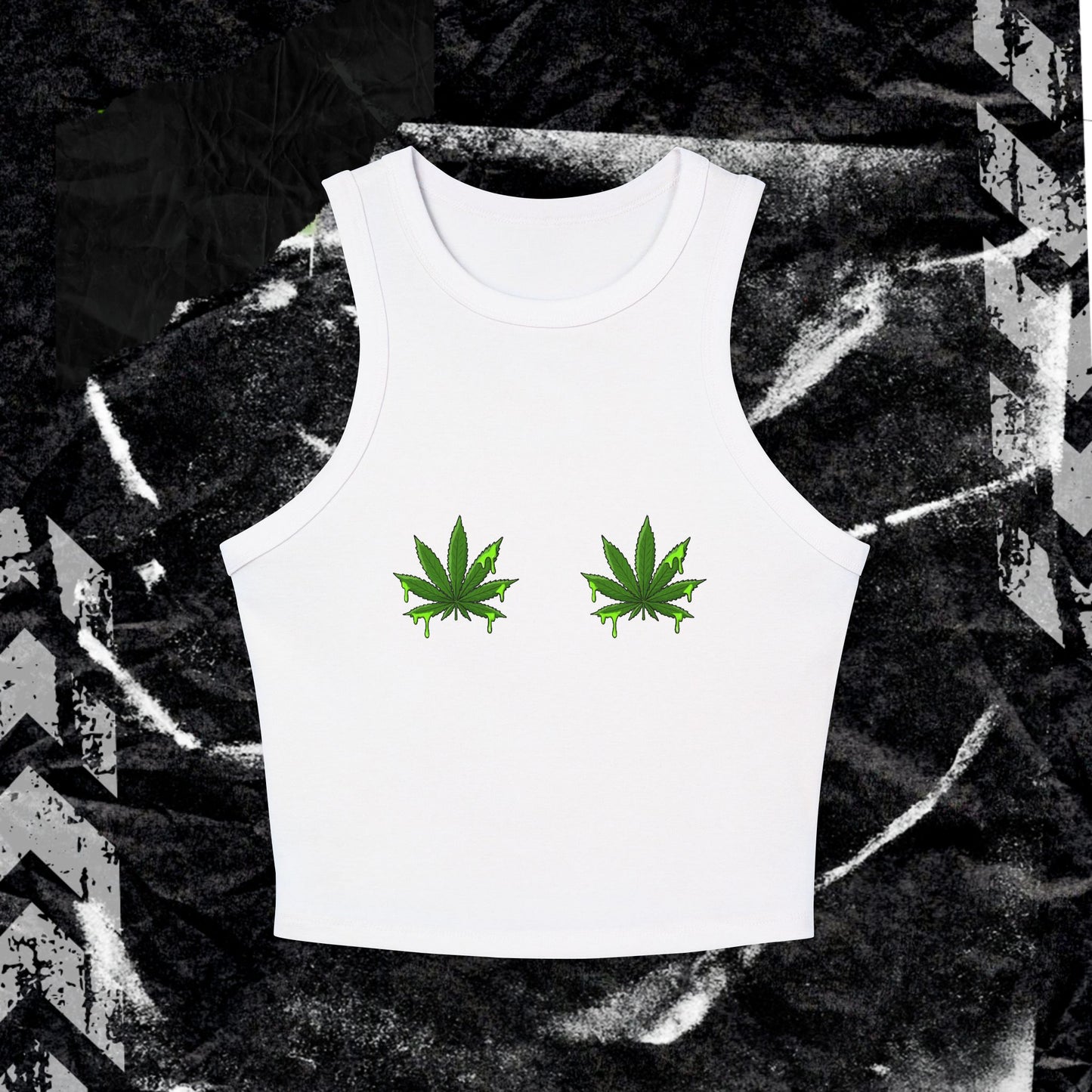 Slime Leaf - Women's Micro Rib Racer Tank Top