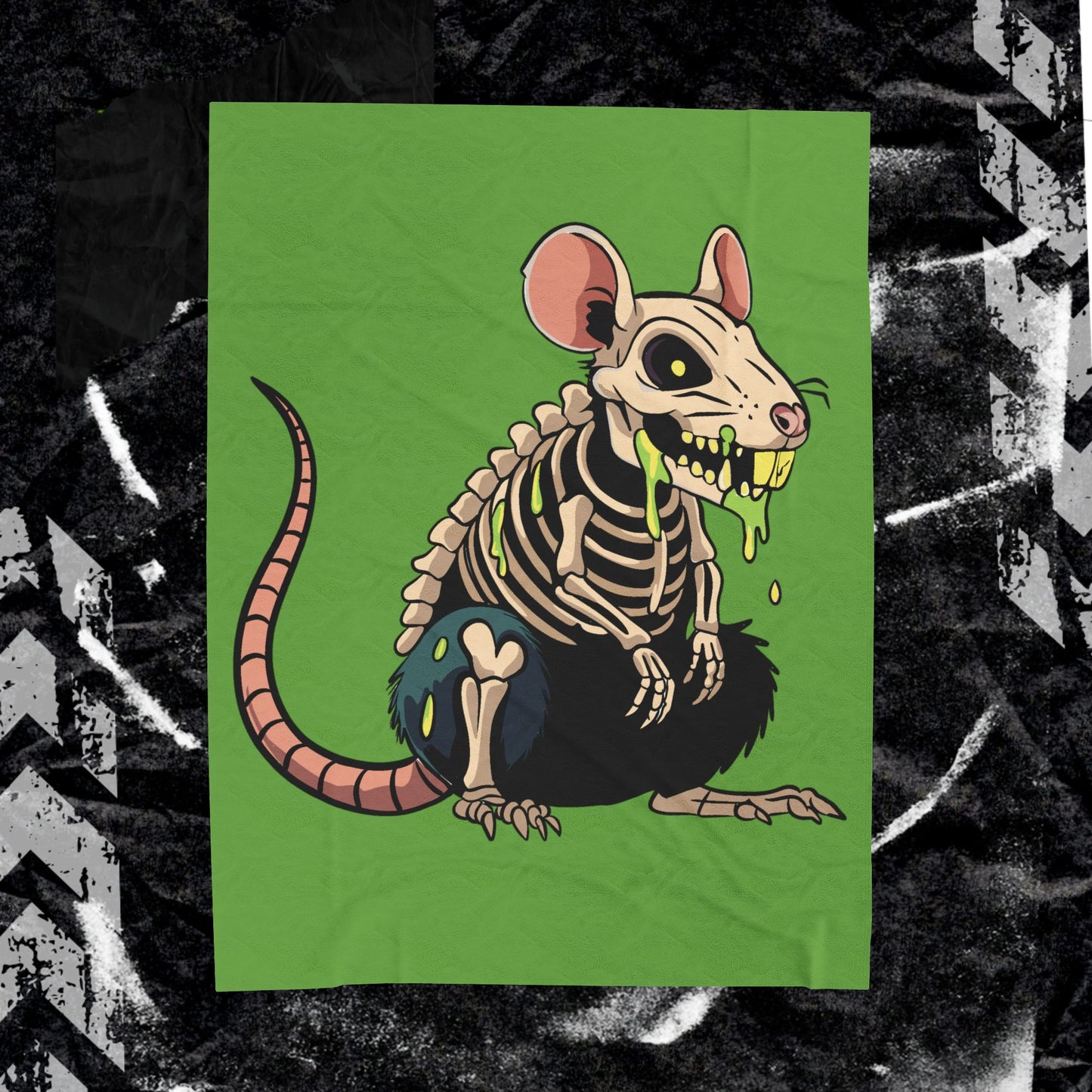 GARBAGE RAT - Velveteen Plush Blanket
