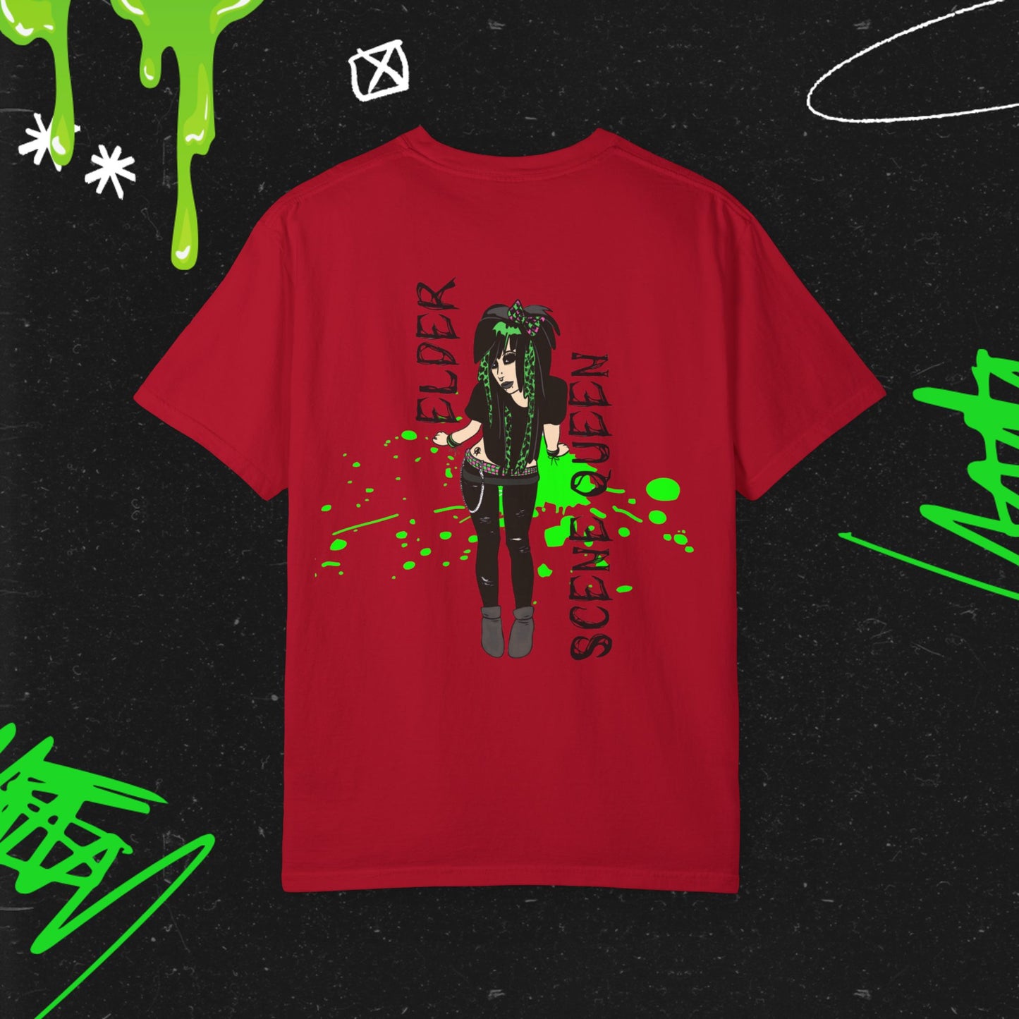 Elder Scene Queen - Unisex Garment-Dyed T-shirt.