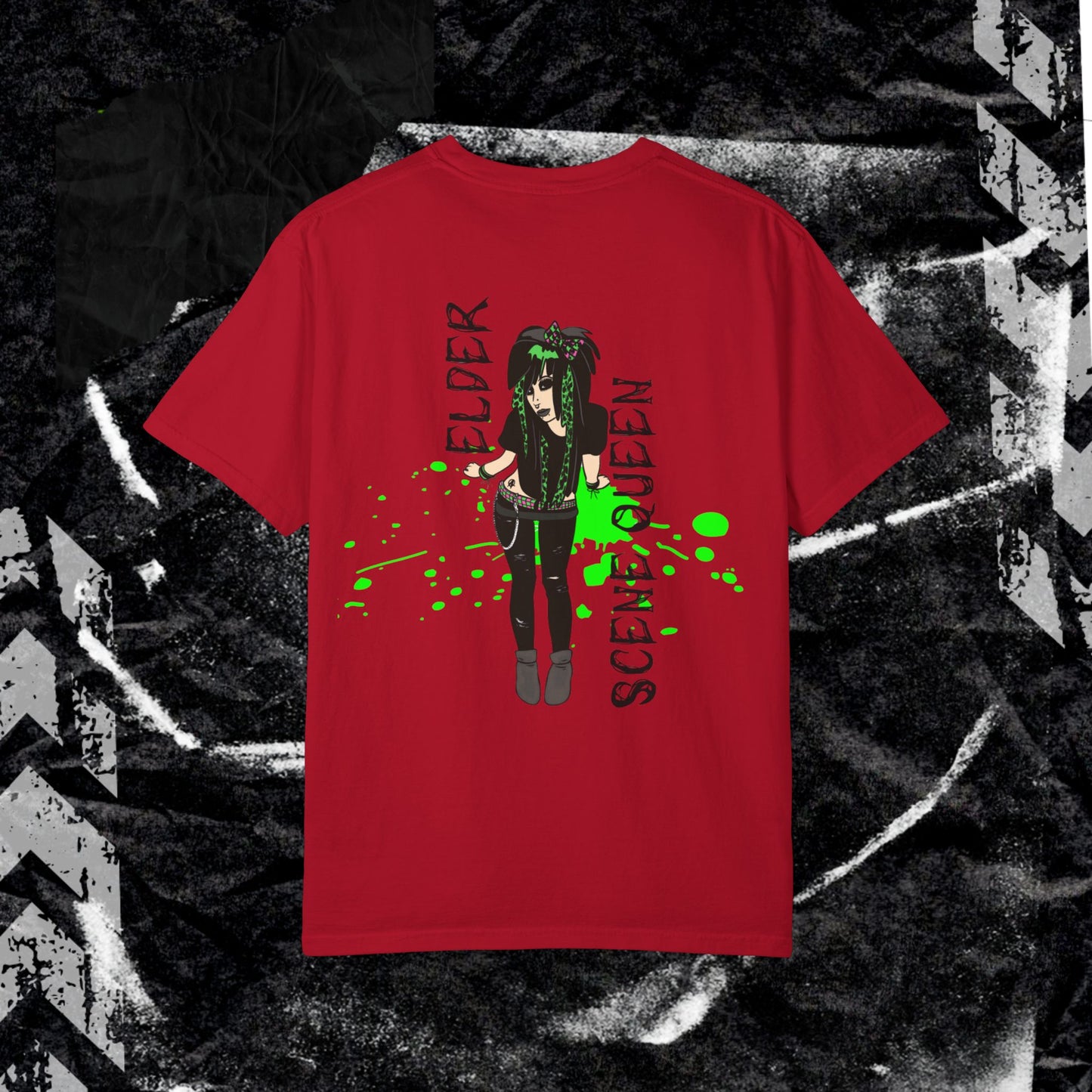 Elder Scene Queen - Unisex Garment-Dyed T-shirt.