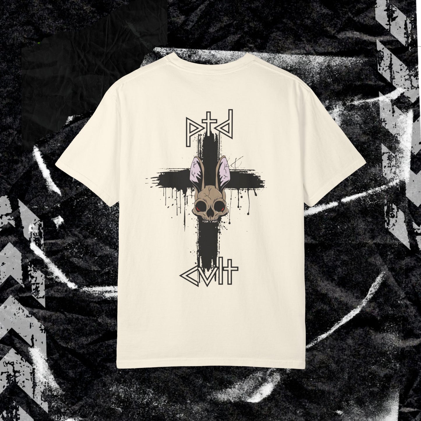 PTD Cult Bunny - Unisex Garment-Dyed T-shirt.