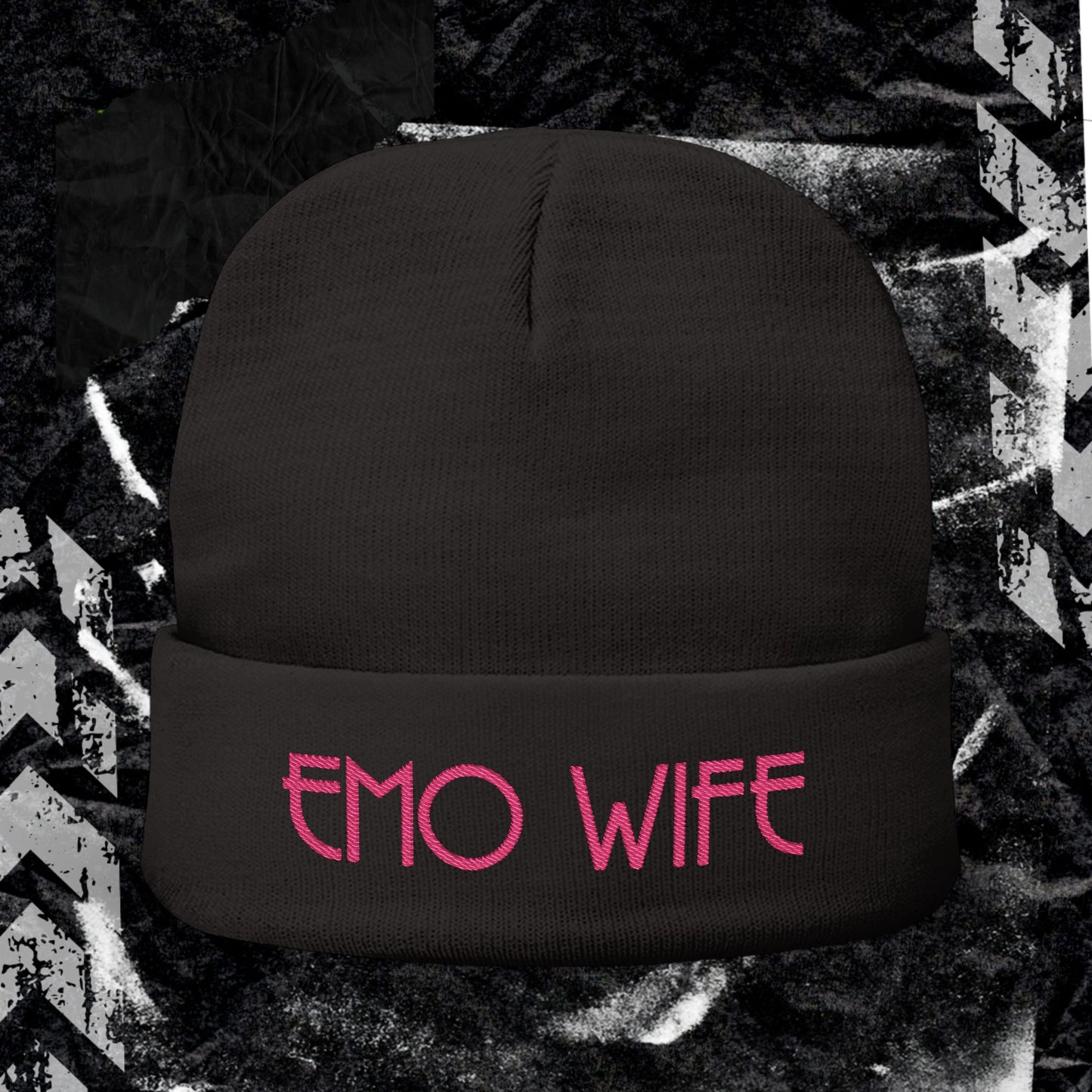 EMO WIFE - Knit Beanie (Embroidery)