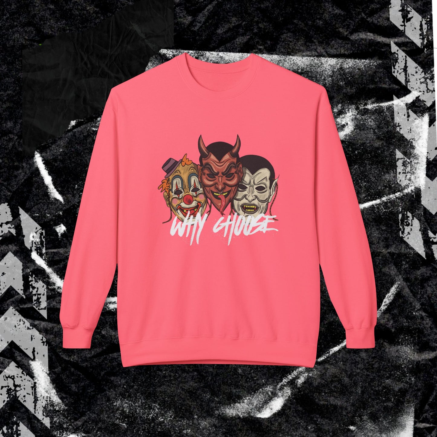 WHY CHOOSE MASK - Unisex Midweight Softstyle Fleece Crewneck Sweatshirt
