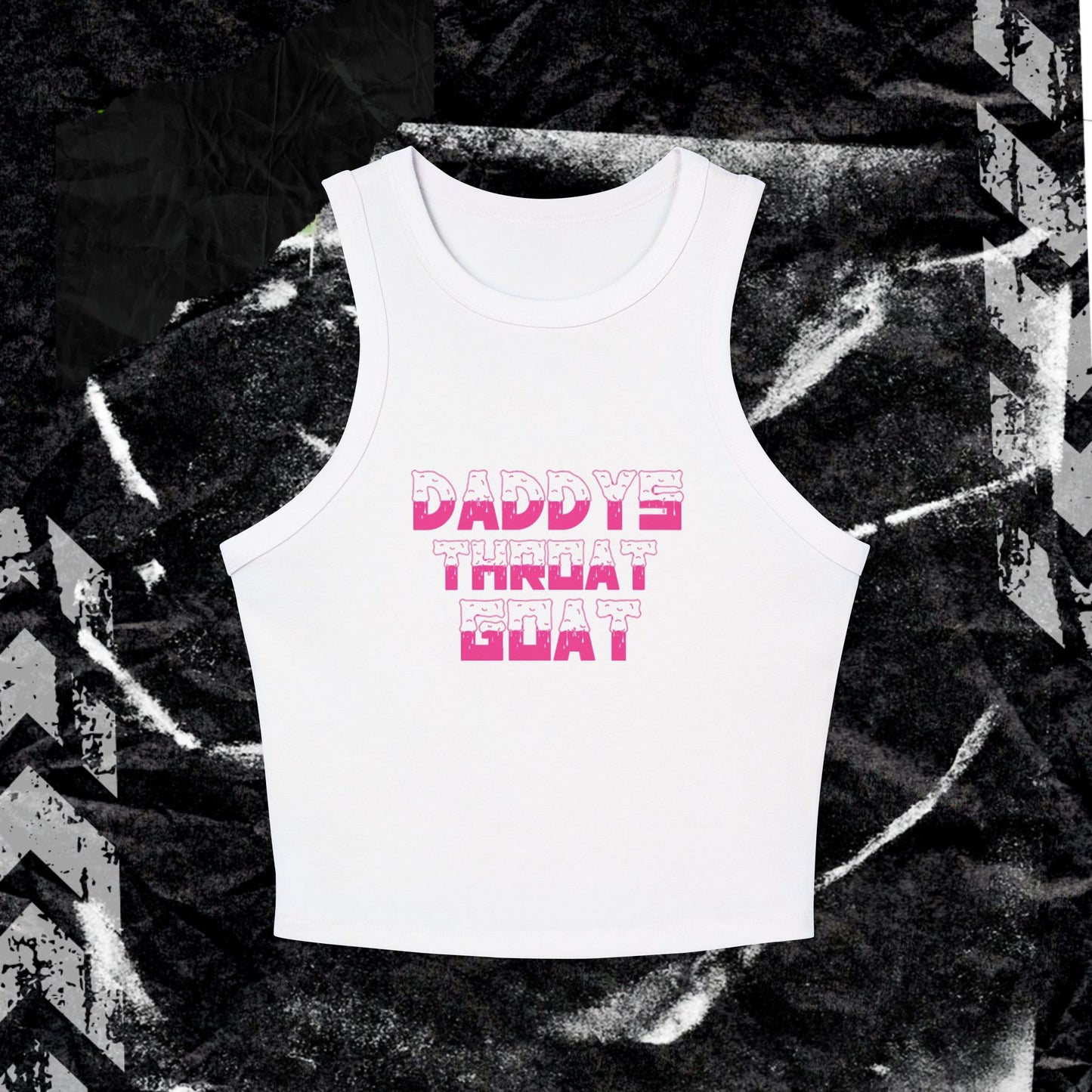 DADDYS THROAT GOAT - Women's Micro Rib Racer Tank Top