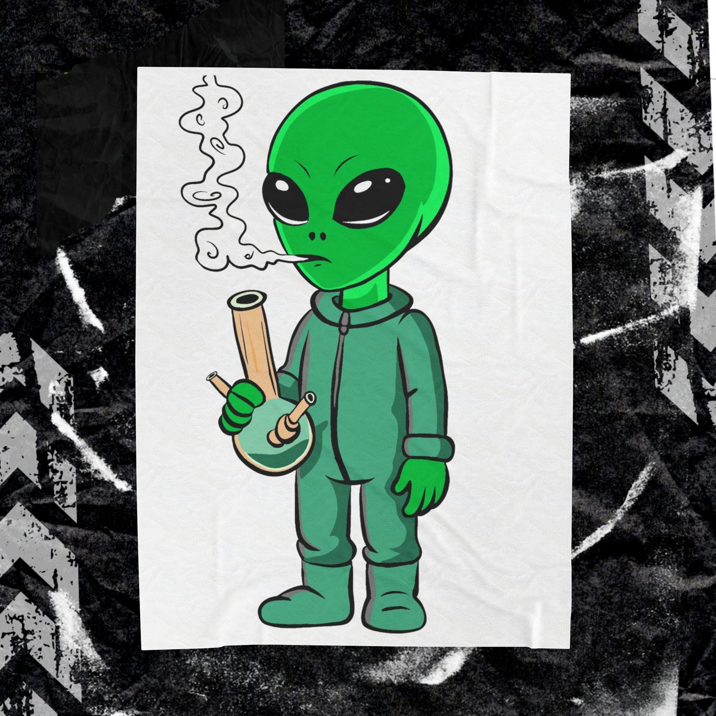Alien Smoke - Velveteen Plush Blanket