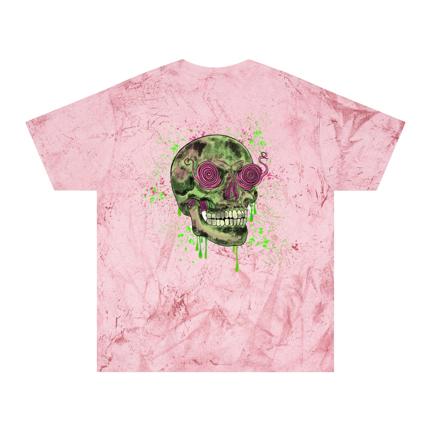 GRUNGE SKULL- (backprint) color blast t-shirt
