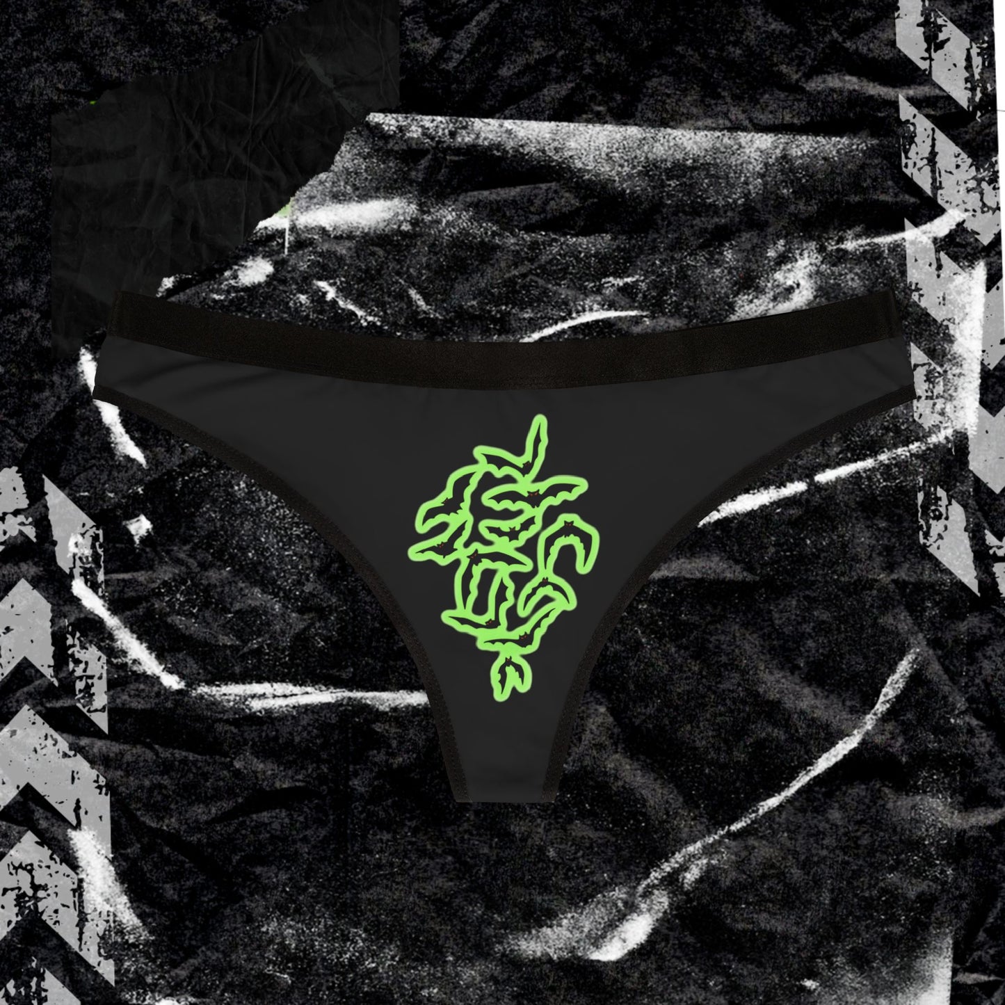 GLOW BATS - Women's Thongs (AOP)