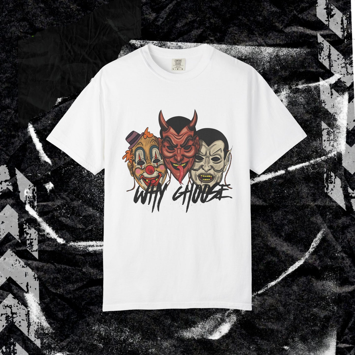 WHY CHOOSE MASK - Unisex Garment-Dyed T-shirt.